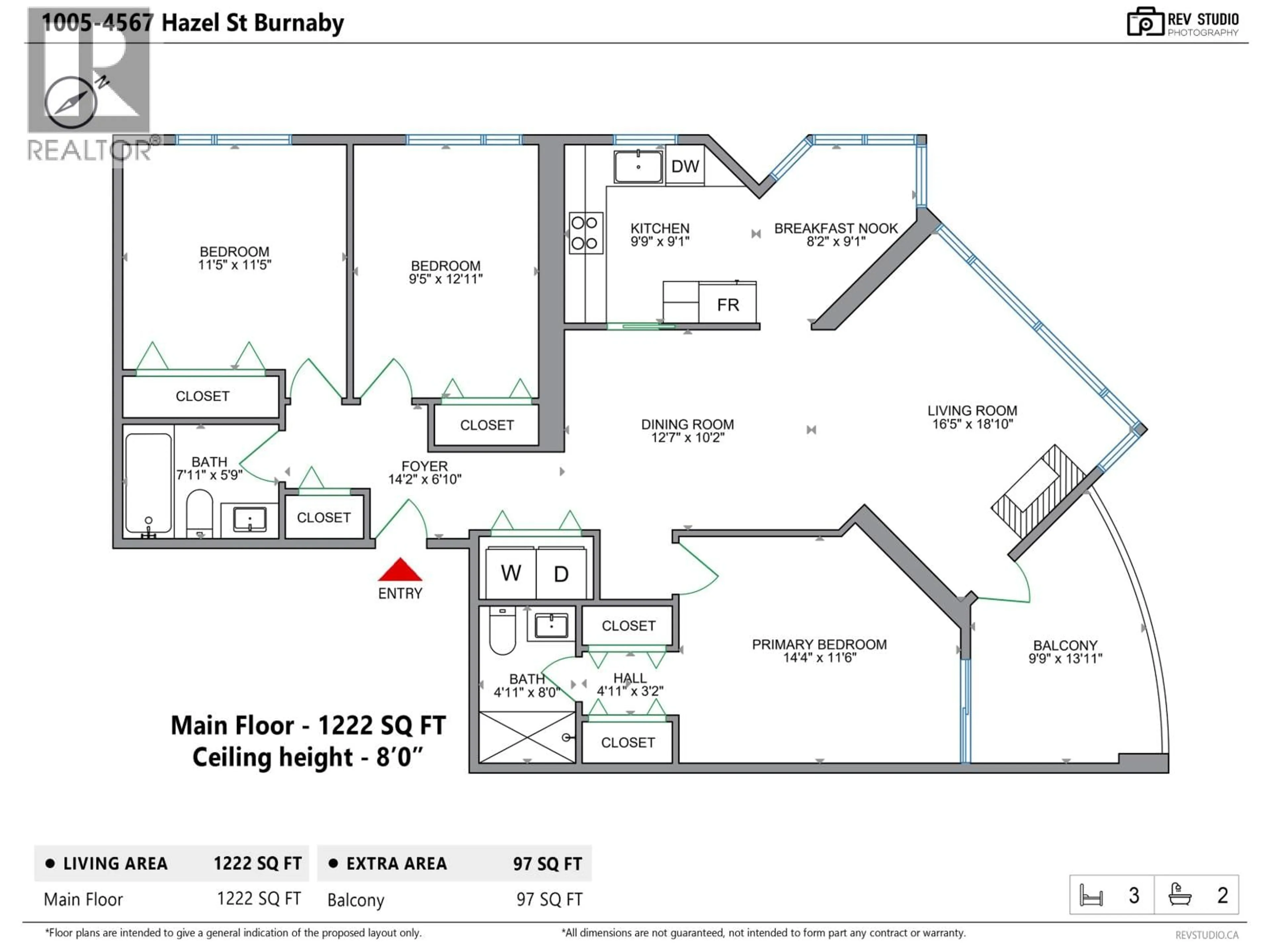 Floor plan for 1005 - 4567 HAZEL STREET, Burnaby British Columbia V5H4V4