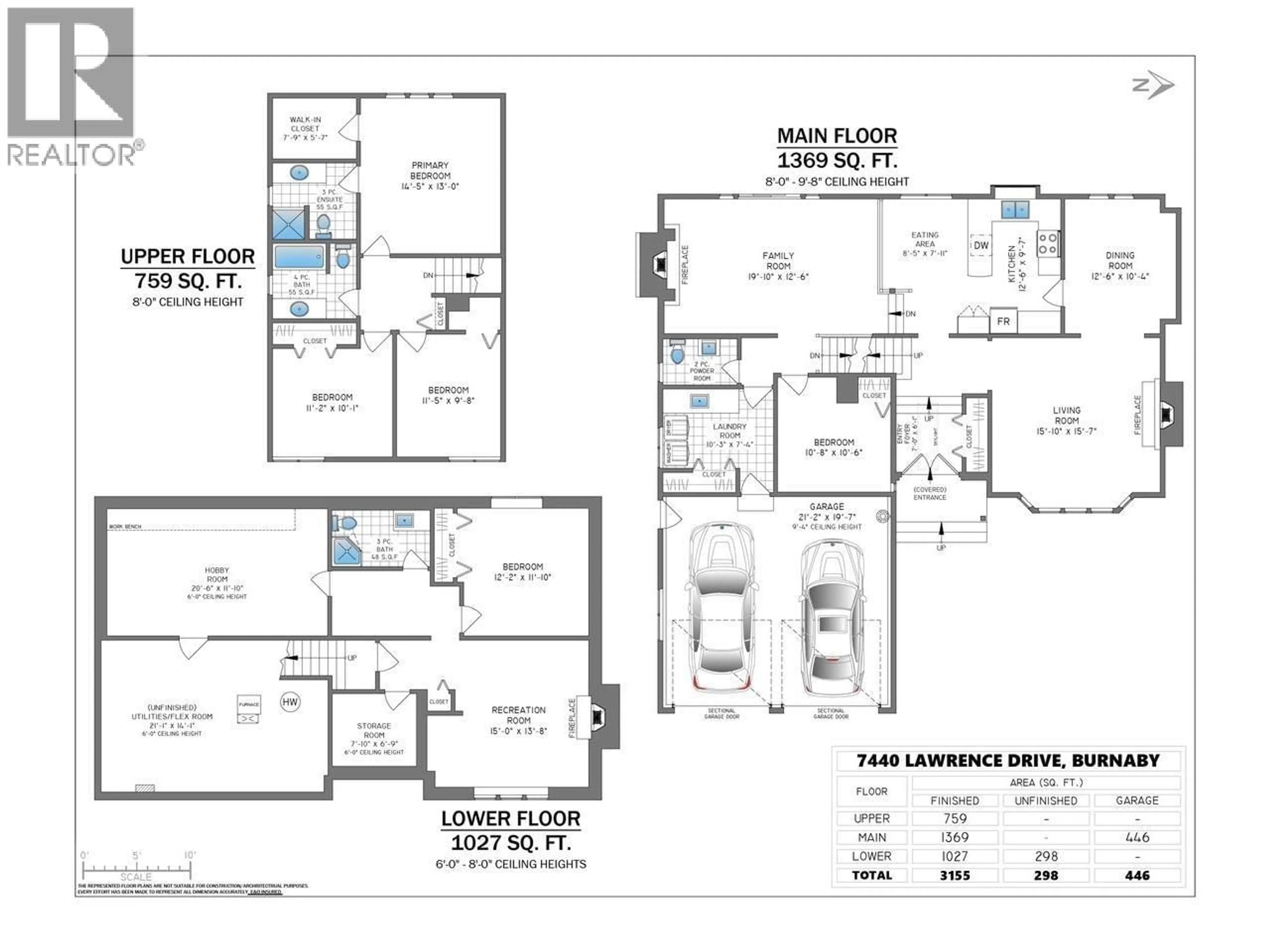 Floor plan for 7440 LAWRENCE DRIVE, Burnaby British Columbia V5A4G7