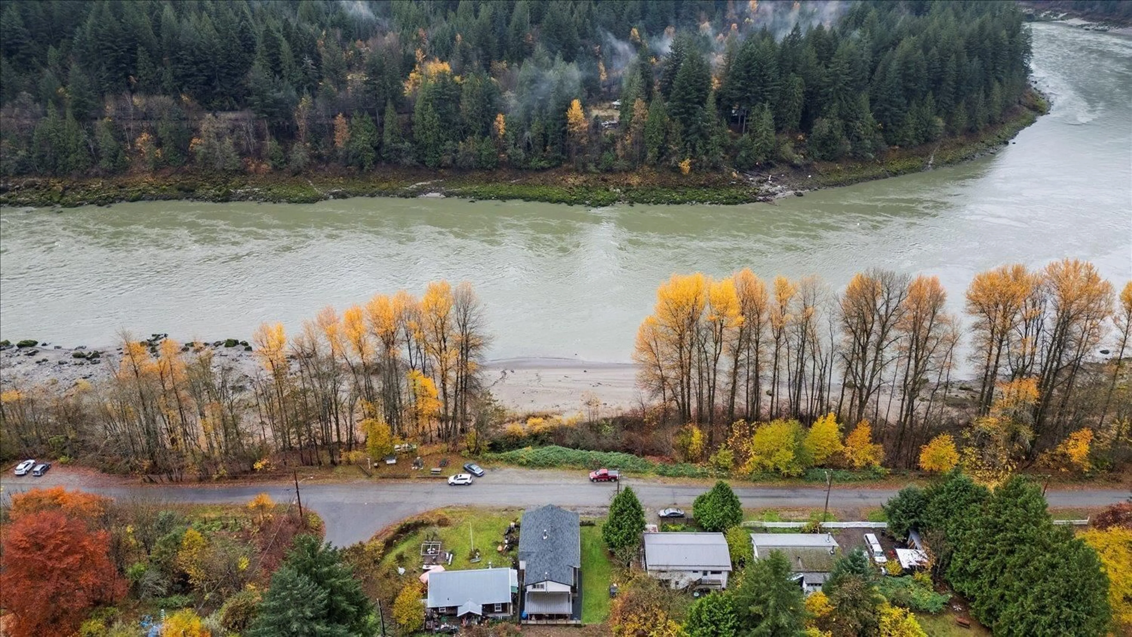 A pic from outside/outdoor area/front of a property/back of a property/a pic from drone, water/lake/river/ocean view for 31191 FRONT STREET, Yale British Columbia V0K2S0