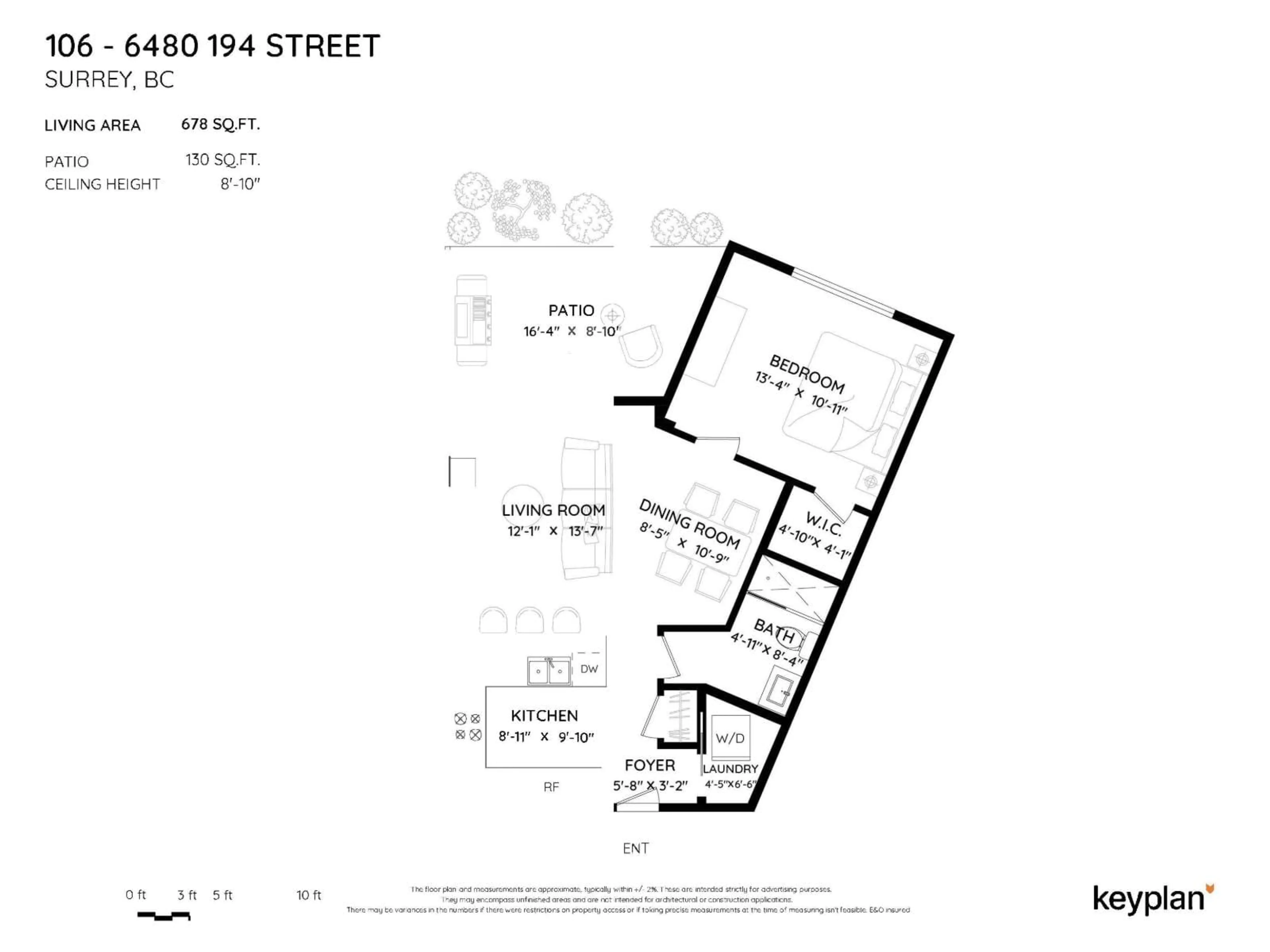 Floor plan for 106 - 6480 194 STREET, Surrey British Columbia V4N6J9
