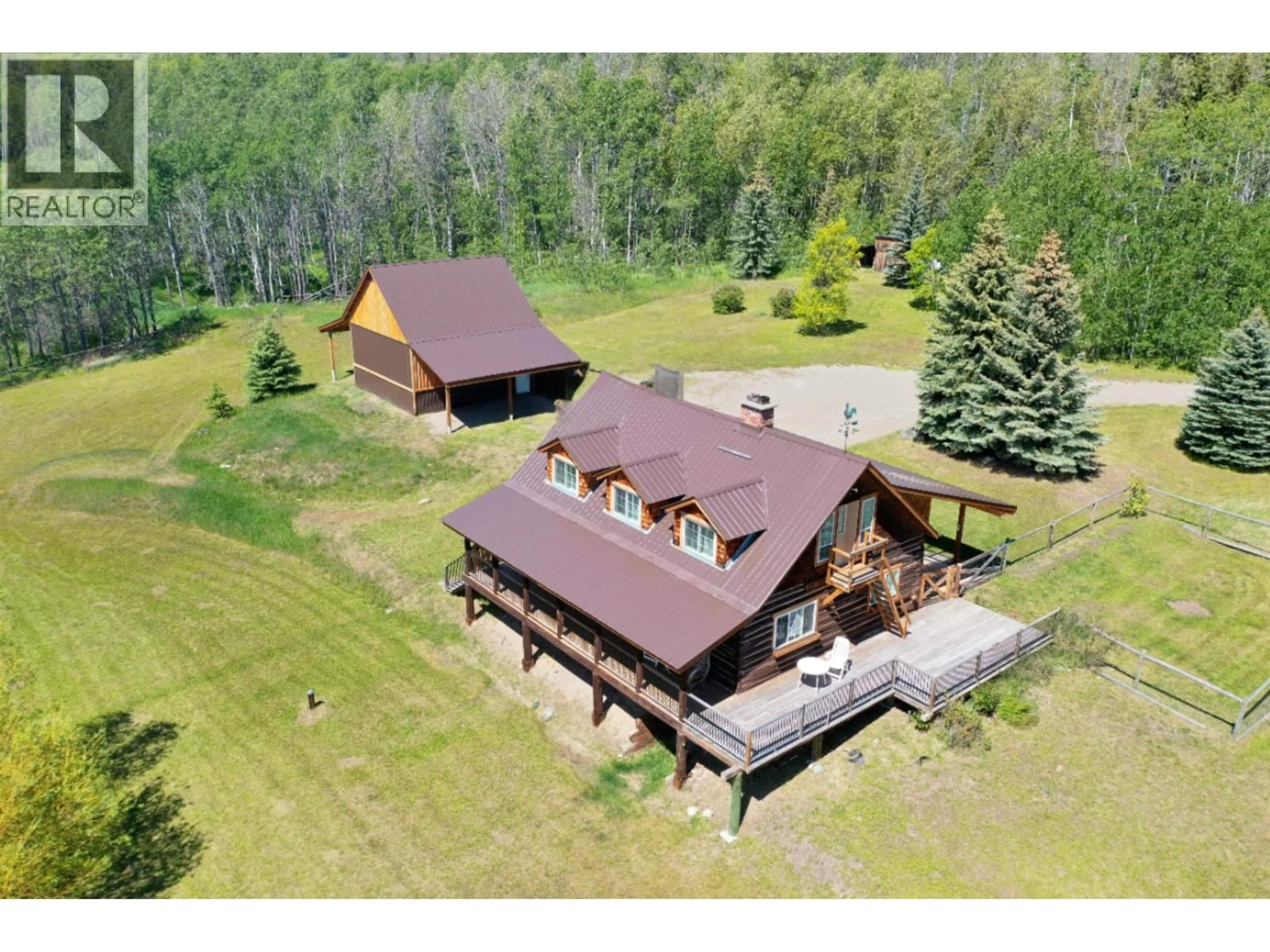 A pic from outside/outdoor area/front of a property/back of a property/a pic from drone, building for 7227 BROWN ROAD, Burns Lake British Columbia V0J1E2