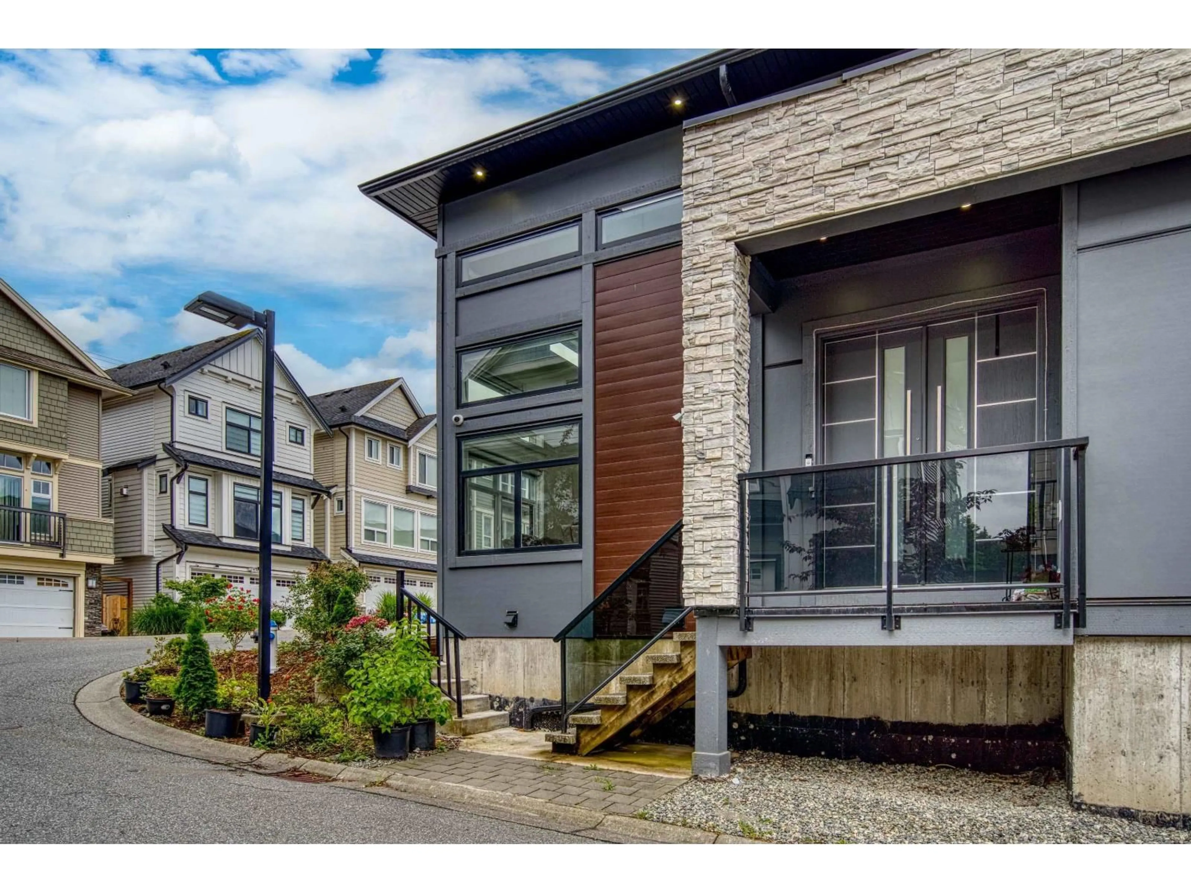 Home with brick exterior material, street for 19 - 4295 OLD CLAYBURN ROAD, Abbotsford British Columbia V3G0G4