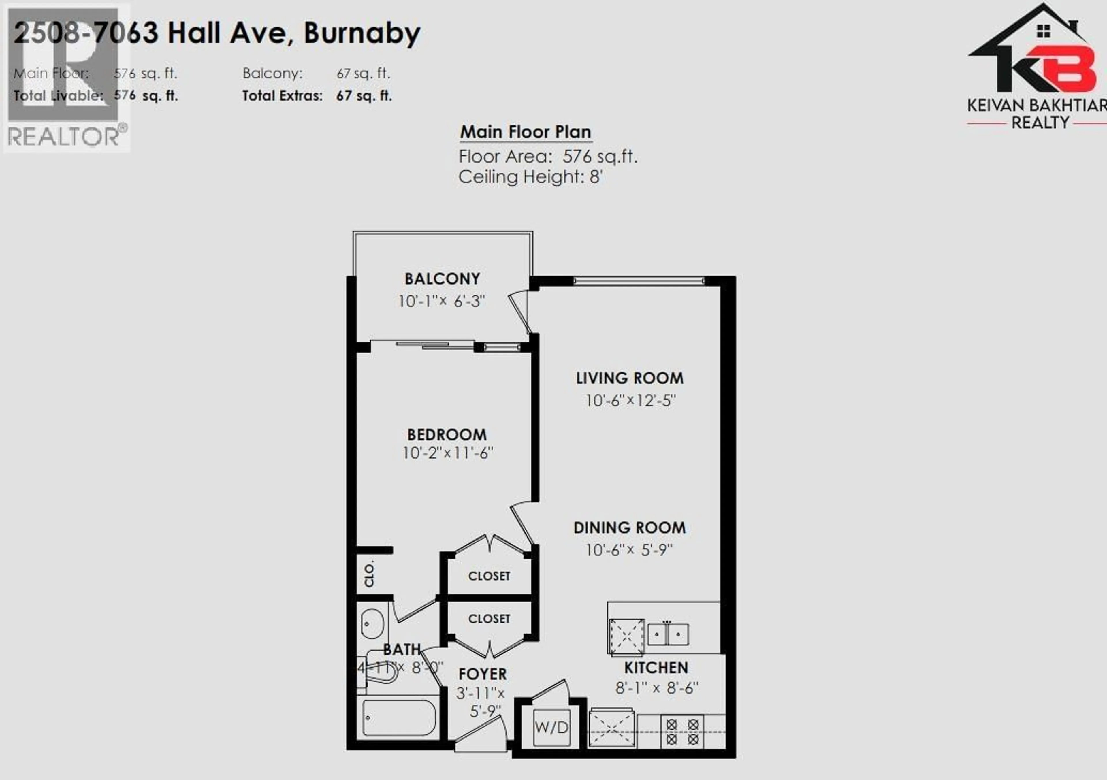 Floor plan for 2508 - 7063 HALL AVENUE, Burnaby British Columbia V5E0A5