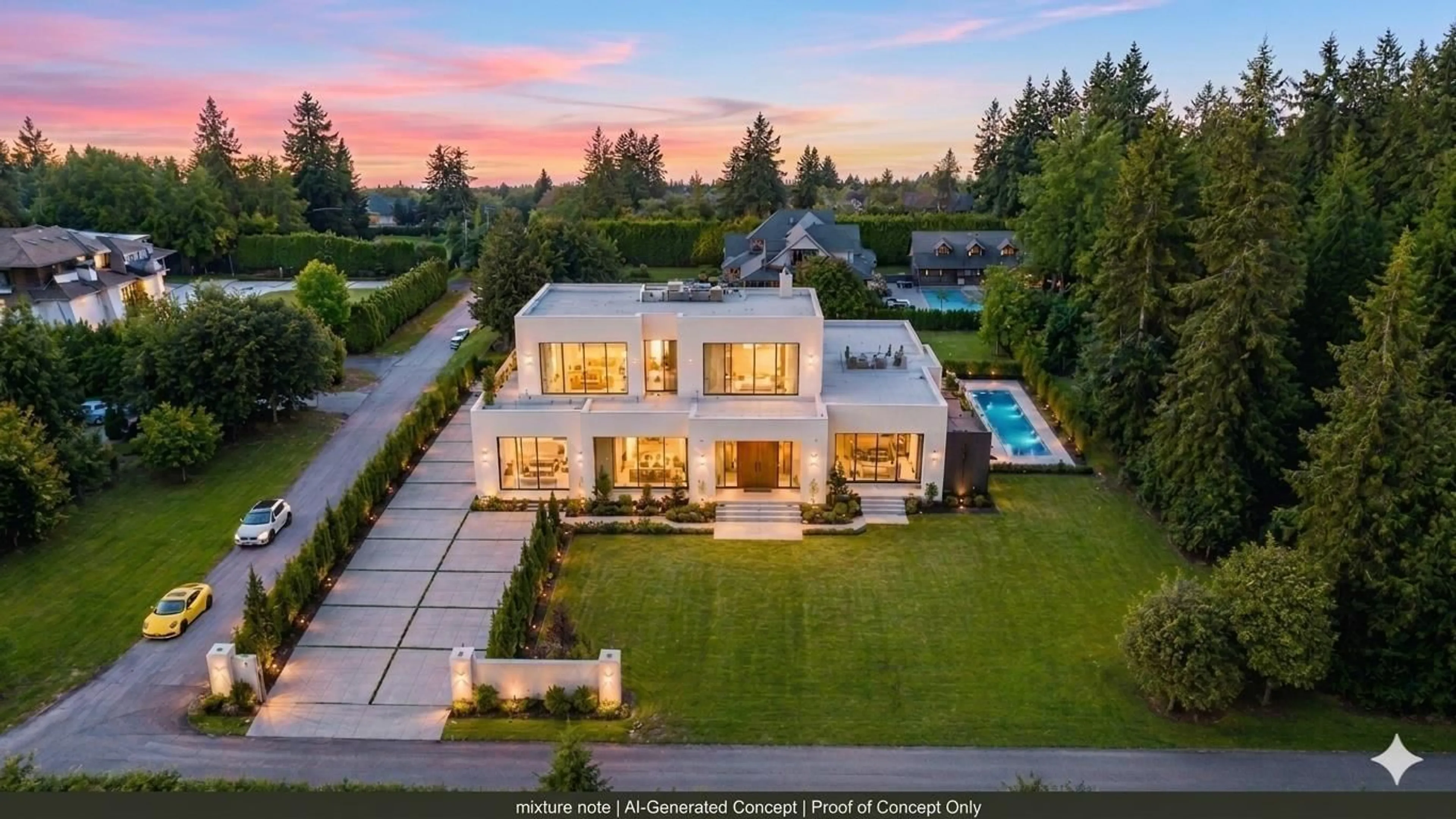 A pic from outside/outdoor area/front of a property/back of a property/a pic from drone, street for 3039 163 STREET, Surrey British Columbia V3Z0E3