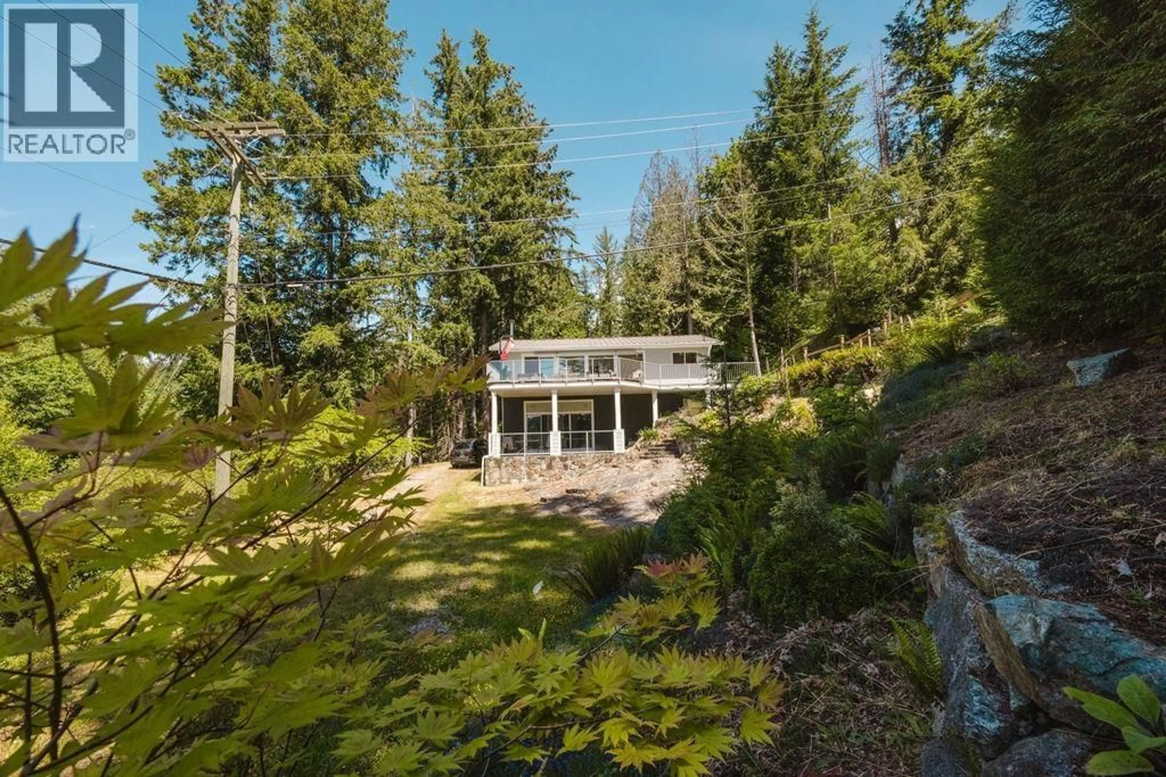 A pic from outside/outdoor area/front of a property/back of a property/a pic from drone, forest/trees view for 5079 ELLIOT ROAD, Pender Harbour British Columbia V0N1S1