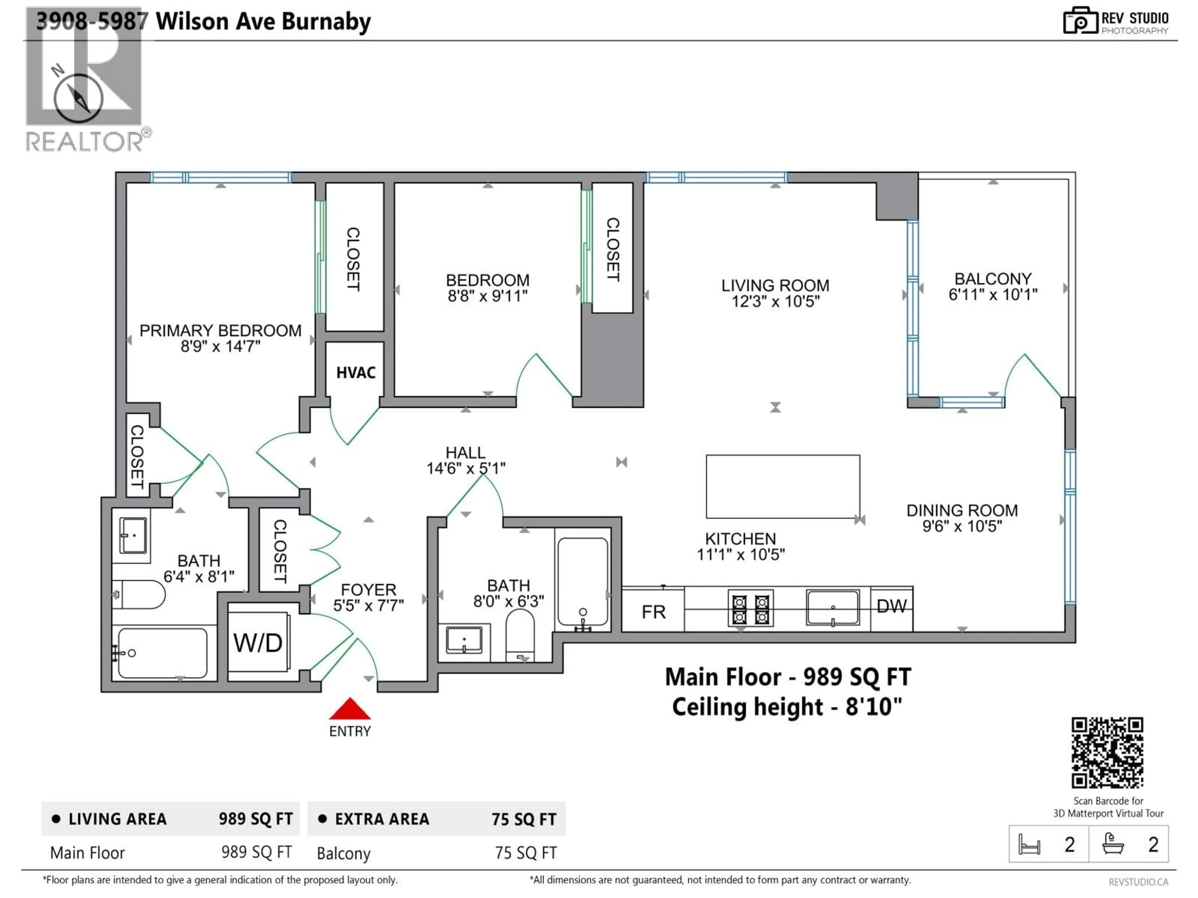 Floor plan for 3908 - 5987 WILSON AVENUE, Burnaby British Columbia V5H0L7