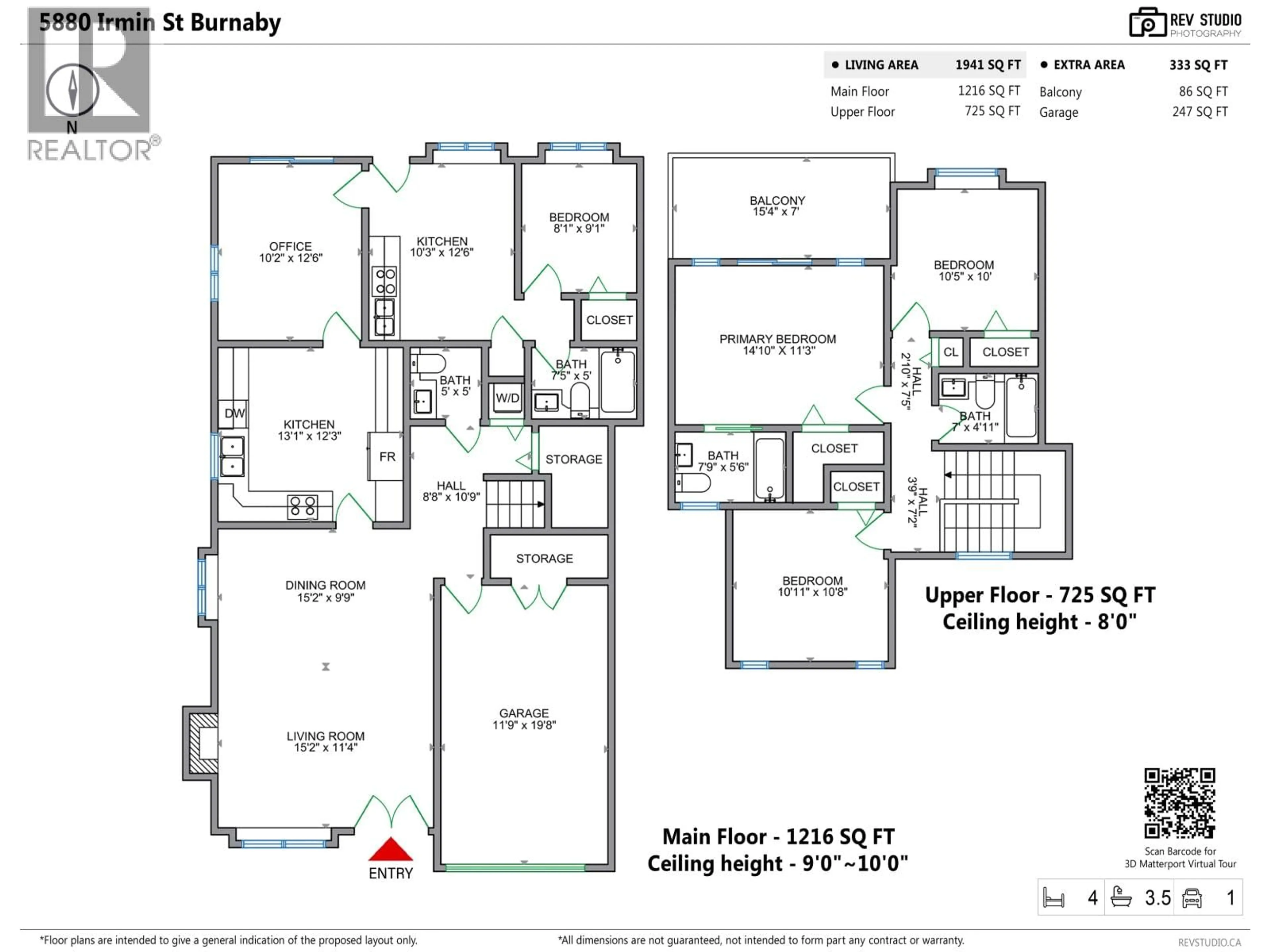 Floor plan for 5880 IRMIN STREET, Burnaby British Columbia V5J1Y9