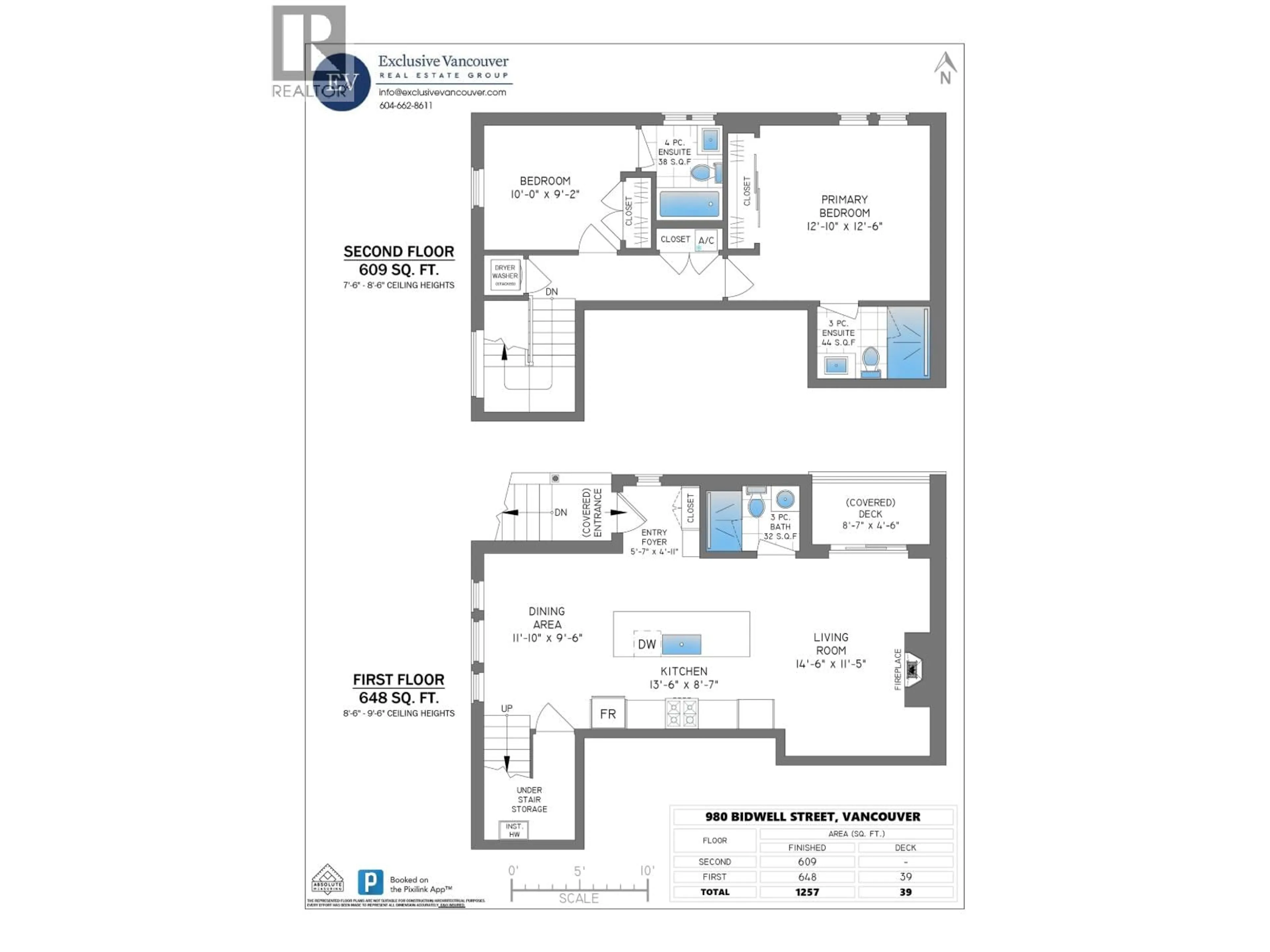 Floor plan for 980 BIDWELL STREET, Vancouver British Columbia V6G1M3