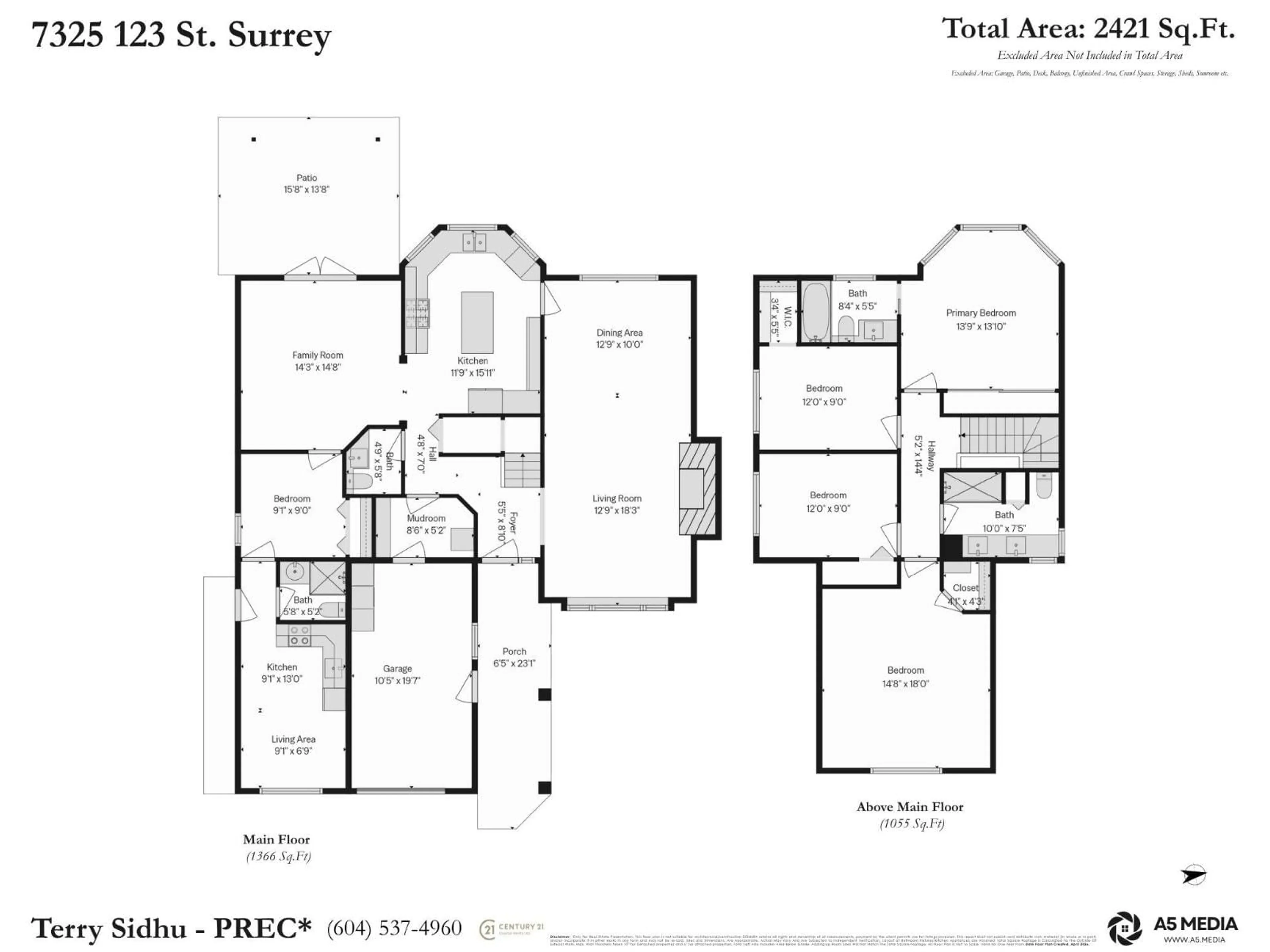 Floor plan for 7325 123 STREET, Surrey British Columbia V3W9J2