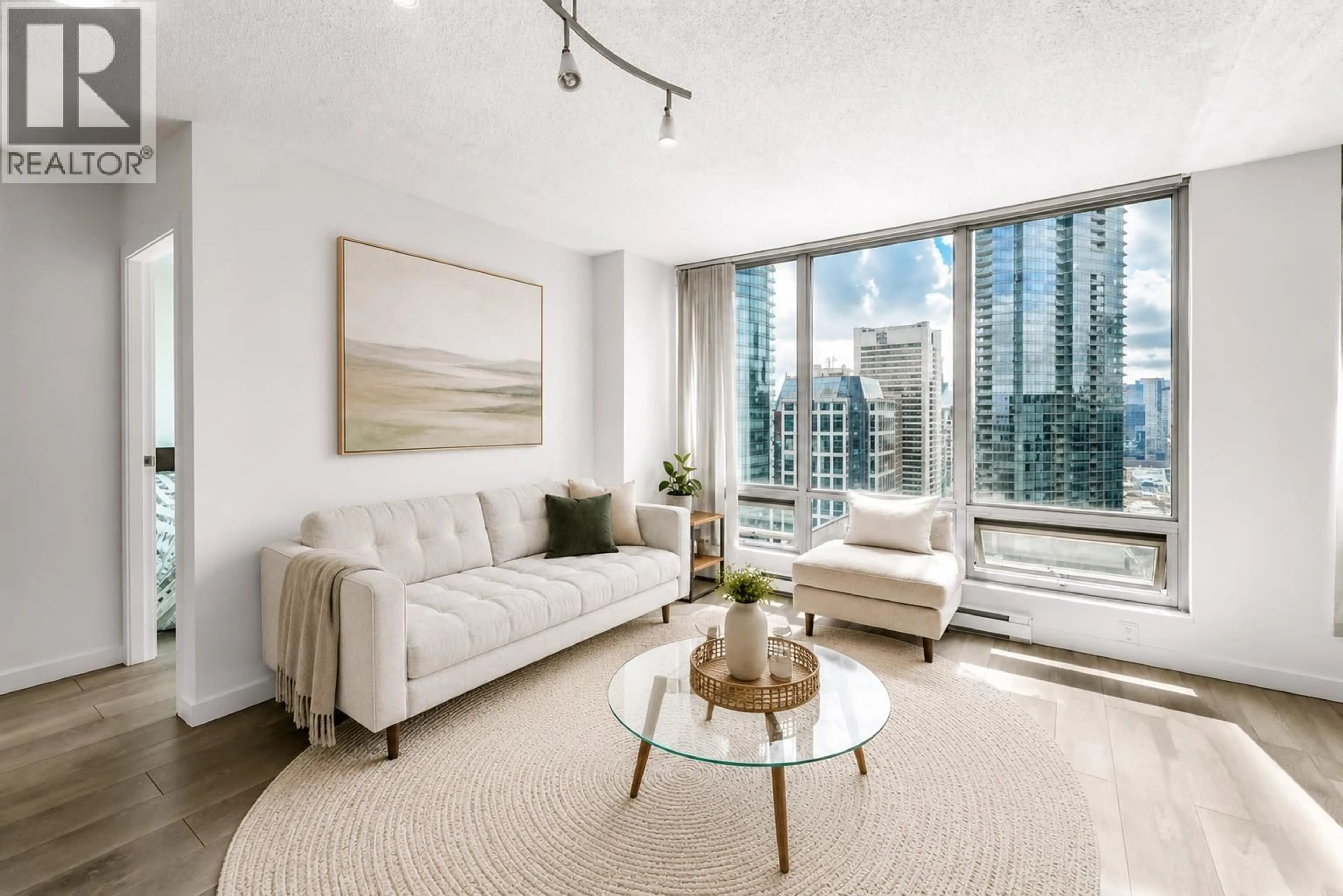 Living room with furniture, unknown for 3304 - 1200 GEORGIA STREET, Vancouver British Columbia V6E4R2