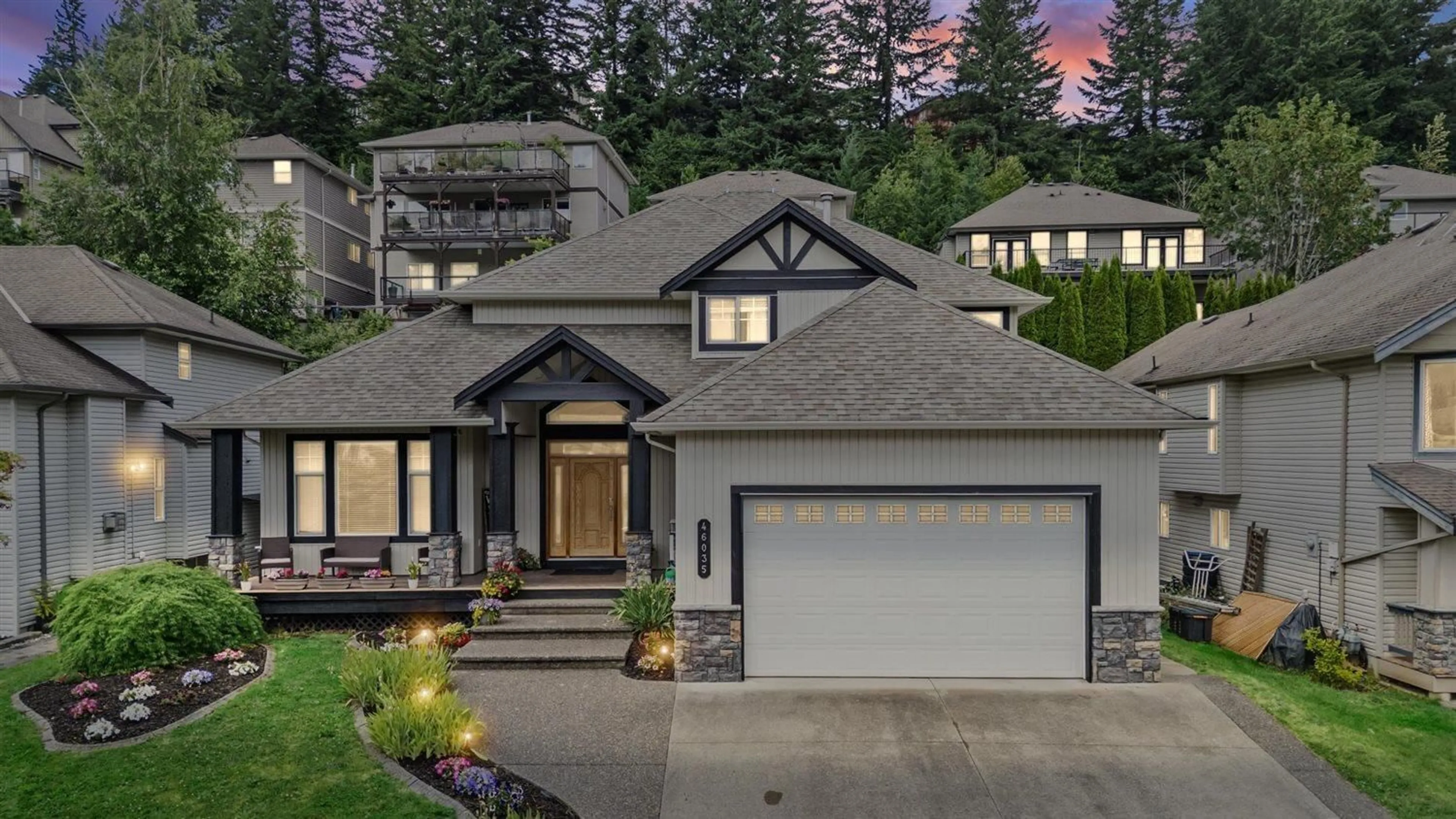Home with vinyl exterior material, street for 46035 SHERWOOD DRIVE, Chilliwack British Columbia V2R5R2