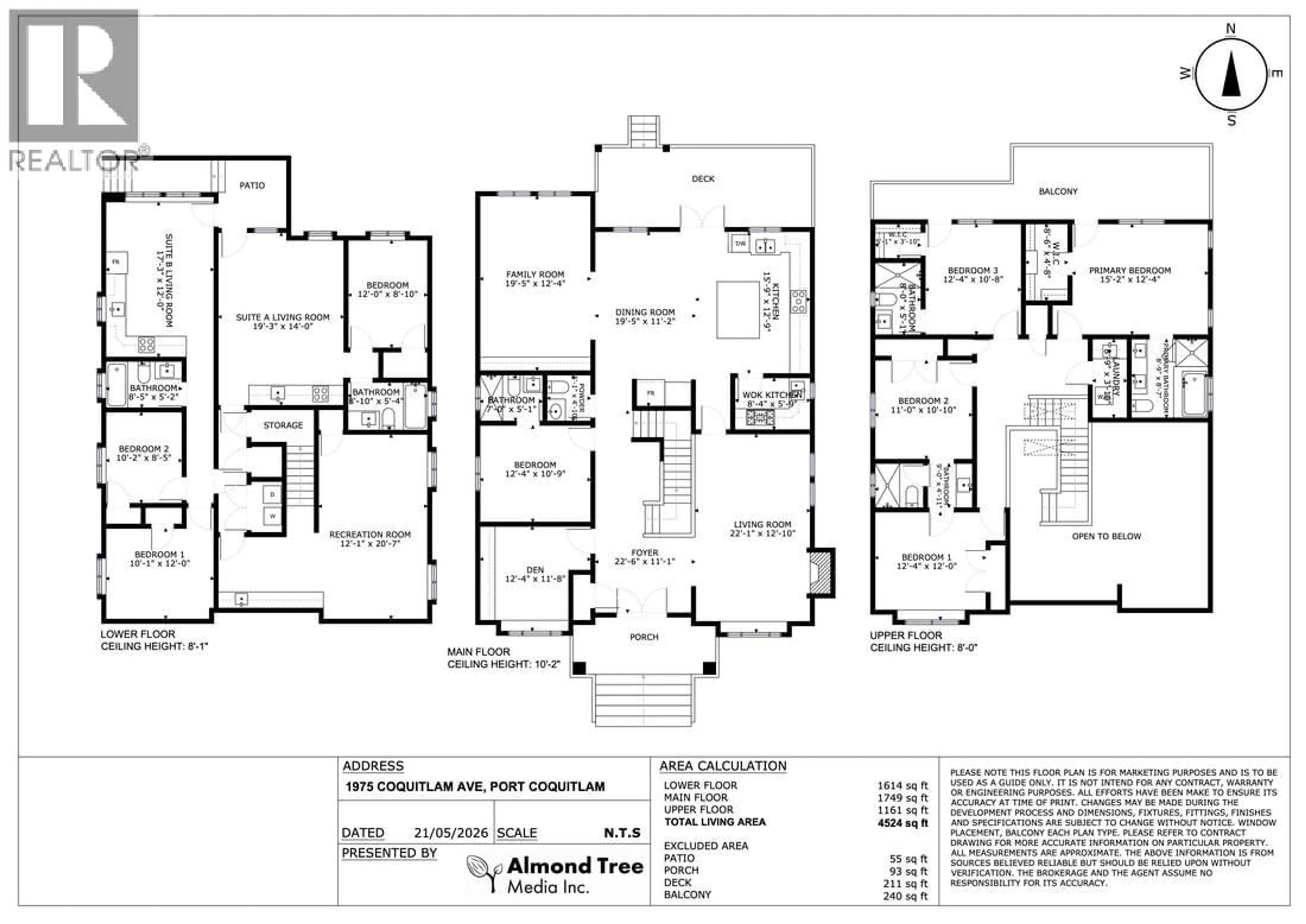 Floor plan for 1975 COQUITLAM AVENUE, Port Coquitlam British Columbia V3B1J2