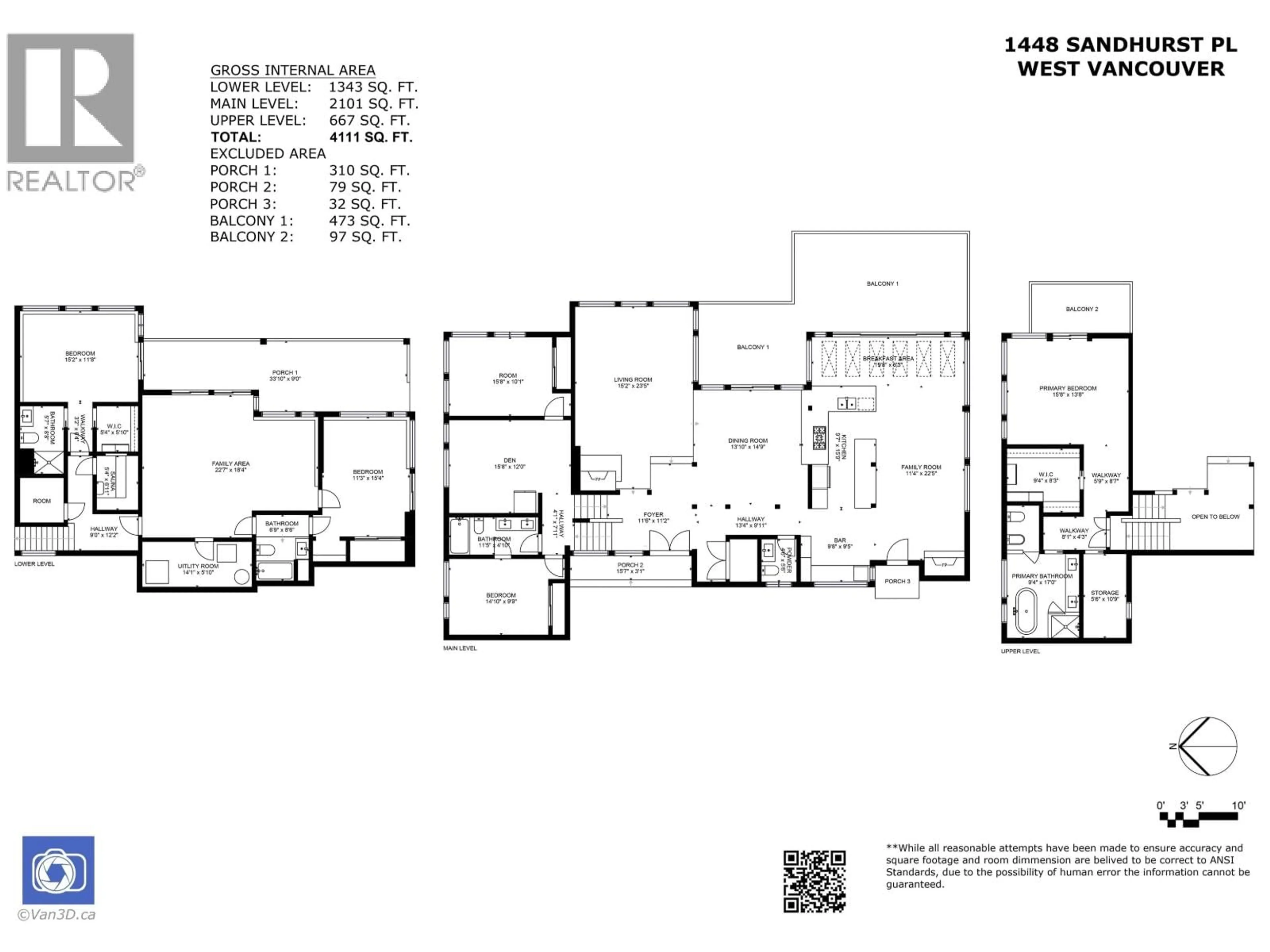 Floor plan for 1448 SANDHURST PLACE, West Vancouver British Columbia V7S2P3