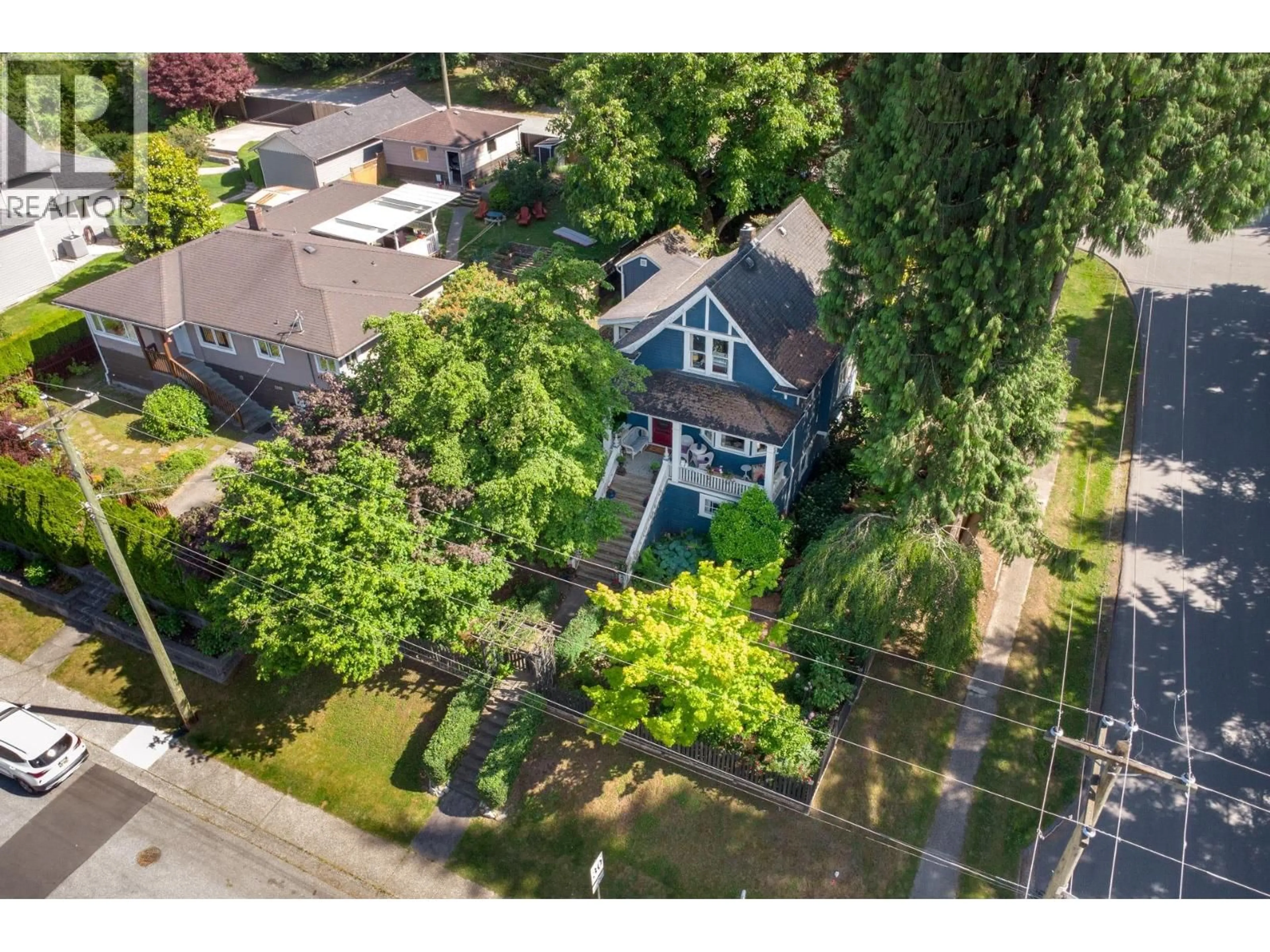 A pic from outside/outdoor area/front of a property/back of a property/a pic from drone, street for 2201 ST GEORGE STREET, Port Moody British Columbia V3H2G1