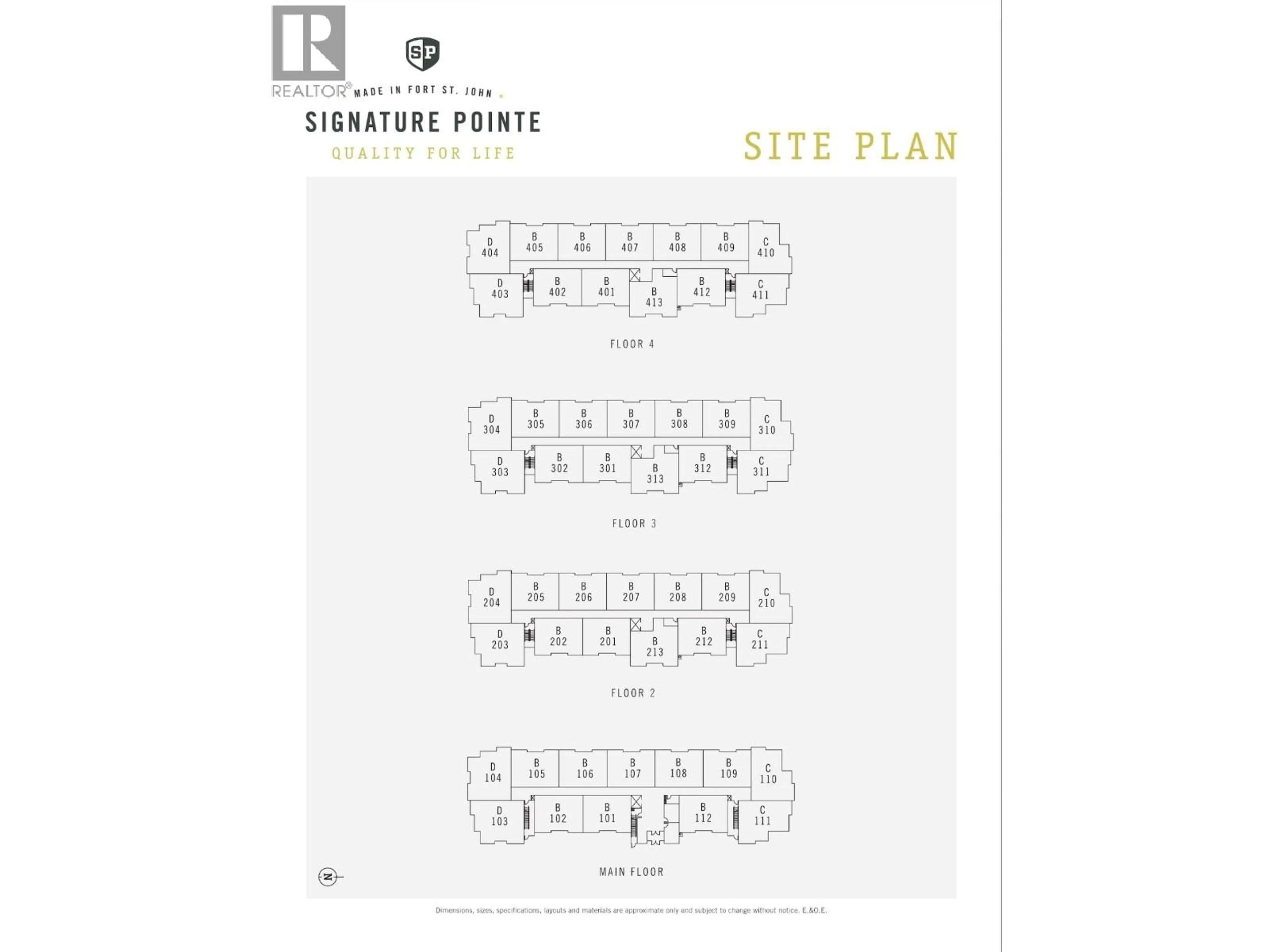 Floor plan for 112 - 11203 105 AVENUE, Fort St. John British Columbia V1J0L3