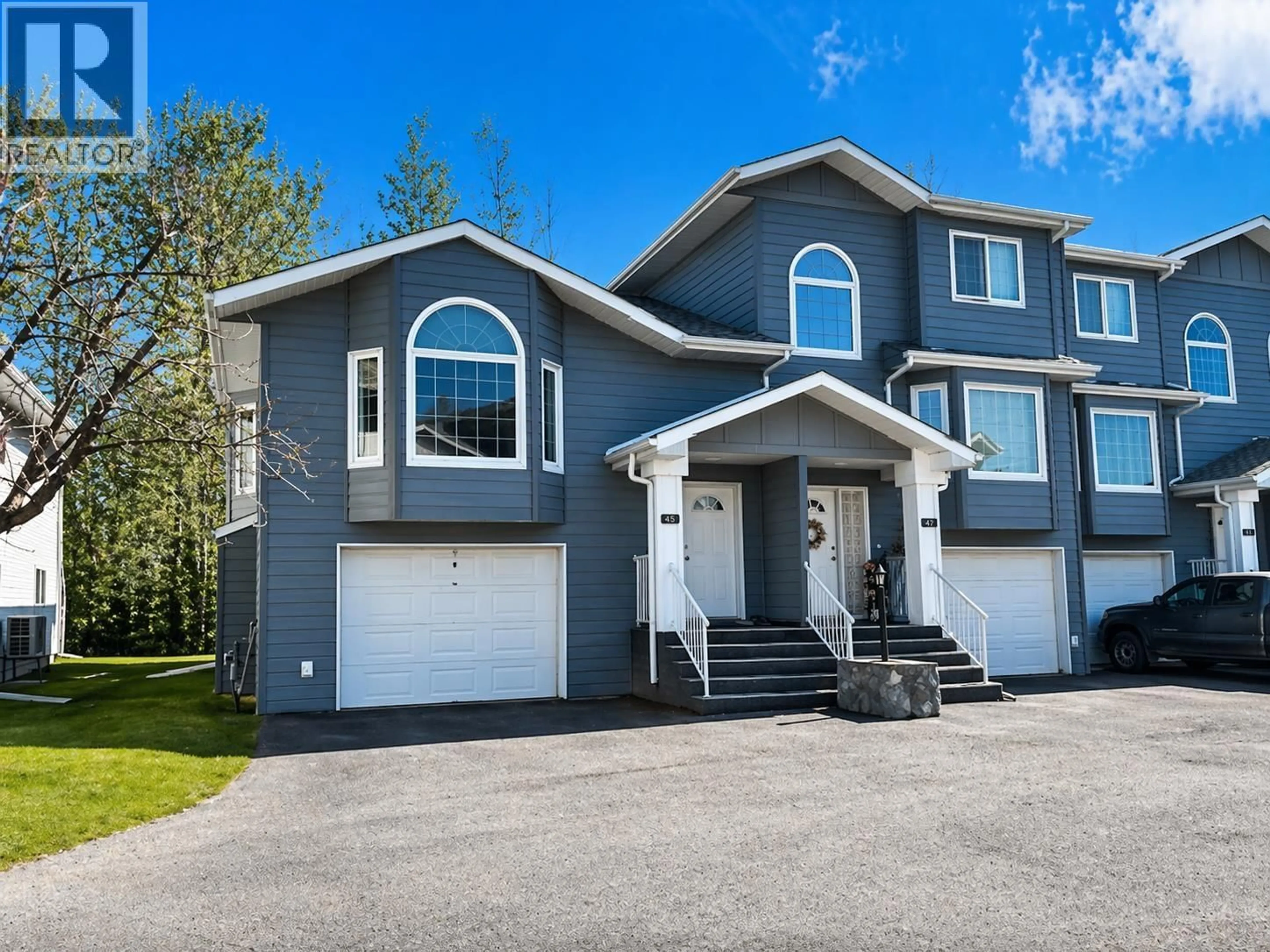 Home with vinyl exterior material, street for 108 - 6450 DAWSON ROAD, Prince George British Columbia V2K5Y4