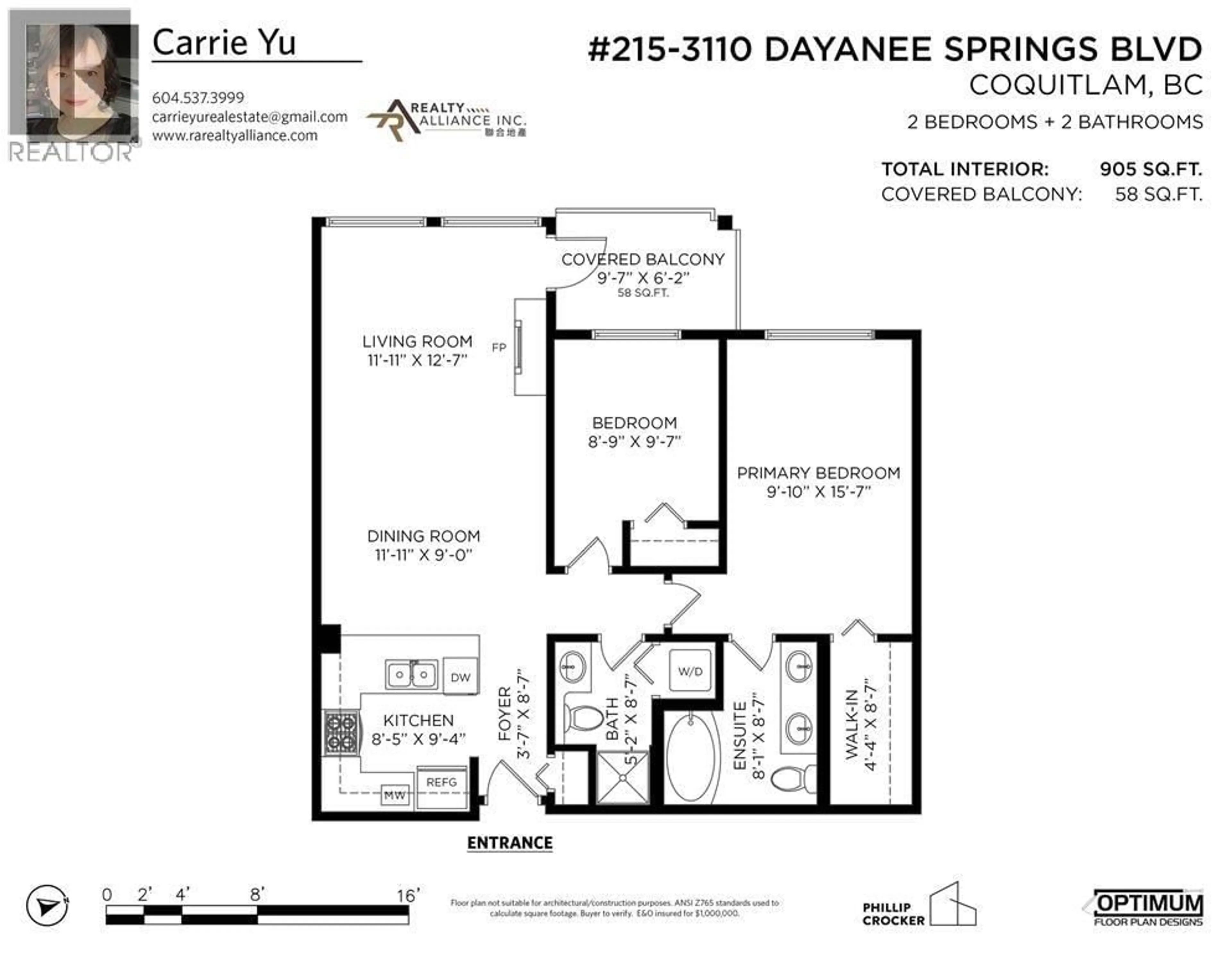 Floor plan for 215 - 3110 DAYANEE SPRINGS BOULEVARD, Coquitlam British Columbia V3E0B4