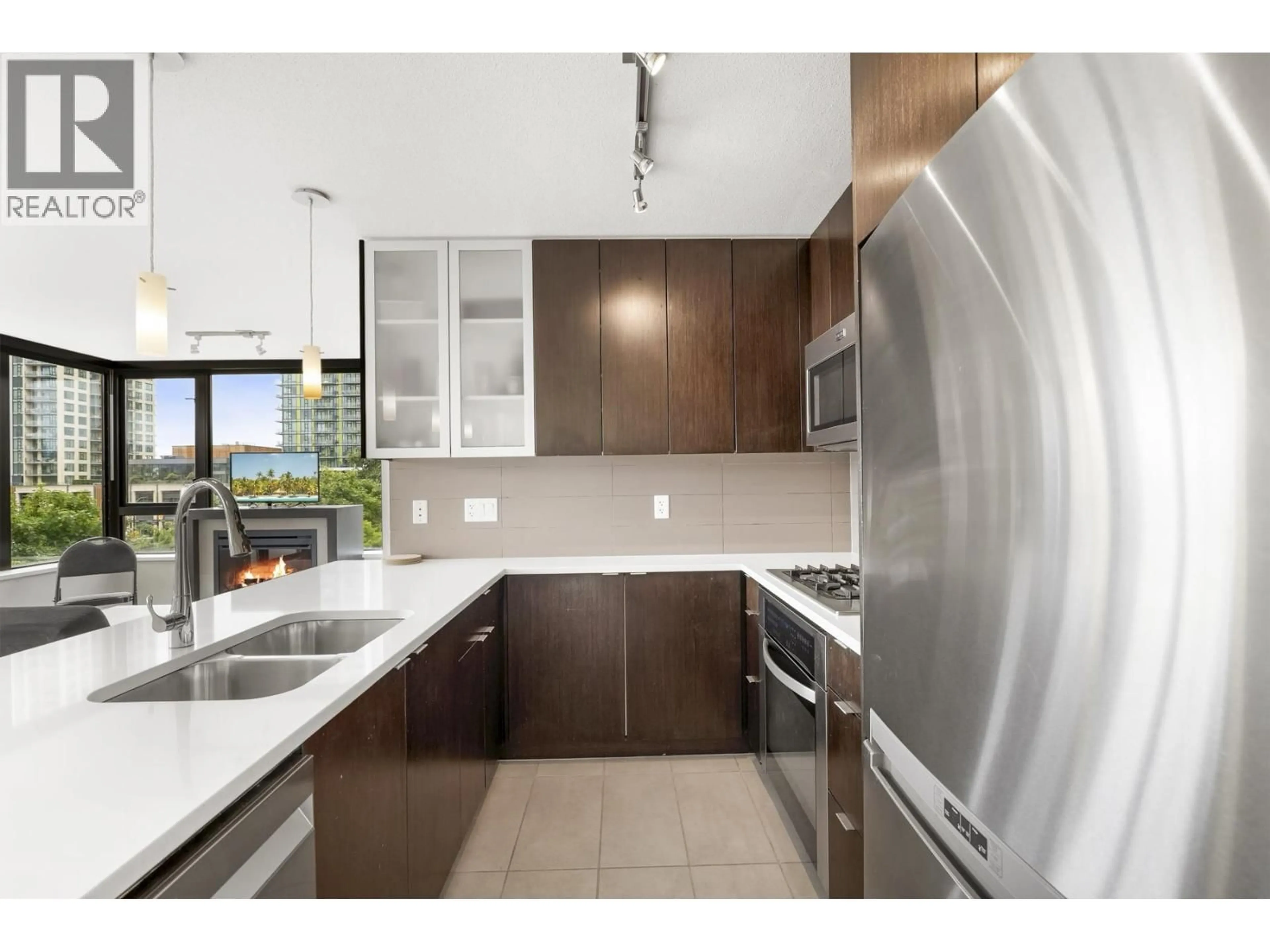 Standard kitchen, ceramic/tile floor for 503 - 7325 ARCOLA STREET, Burnaby British Columbia V5E0A7