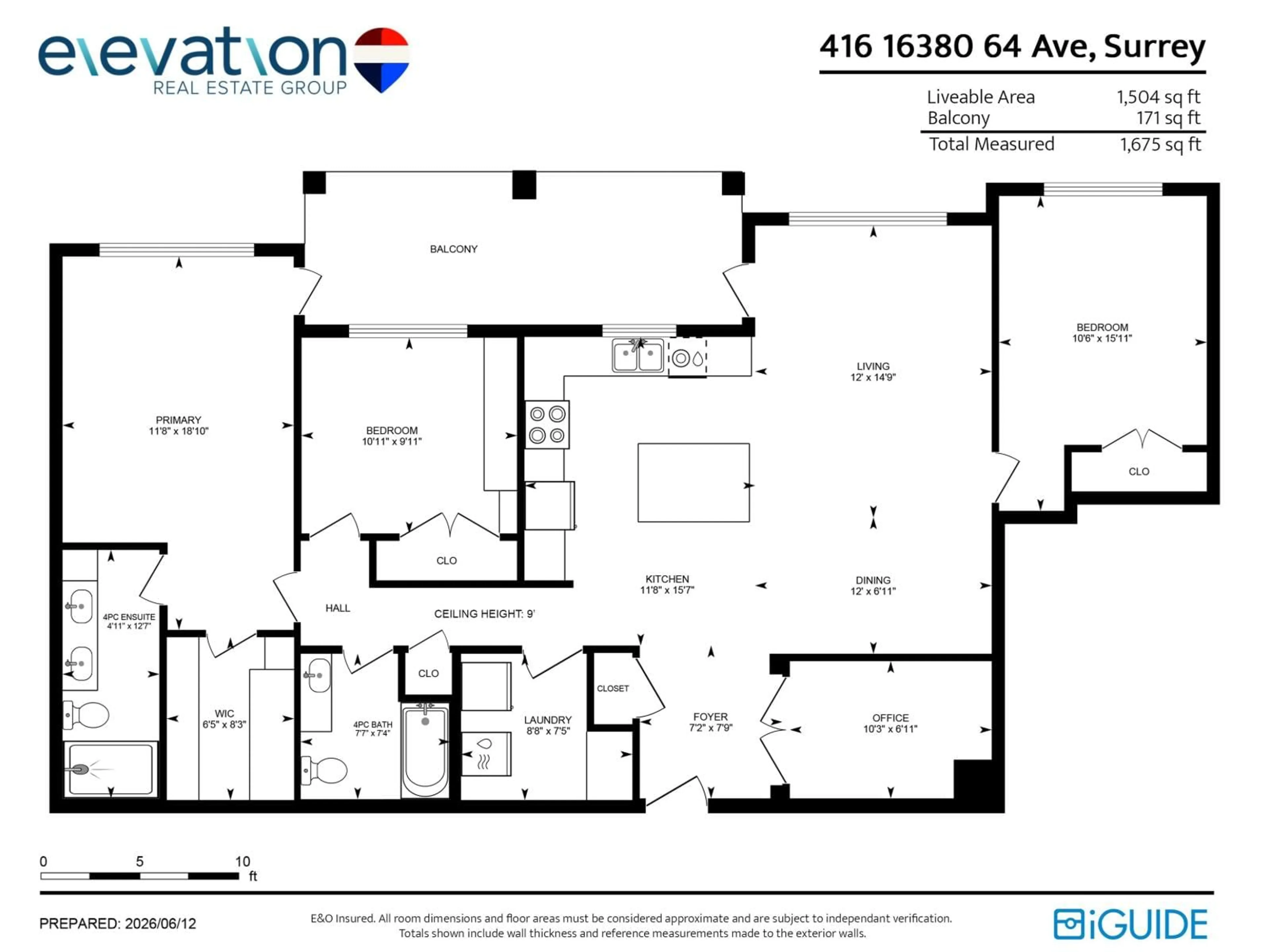 Floor plan for 416 - 16380 64 AVENUE, Surrey British Columbia V3S6X6