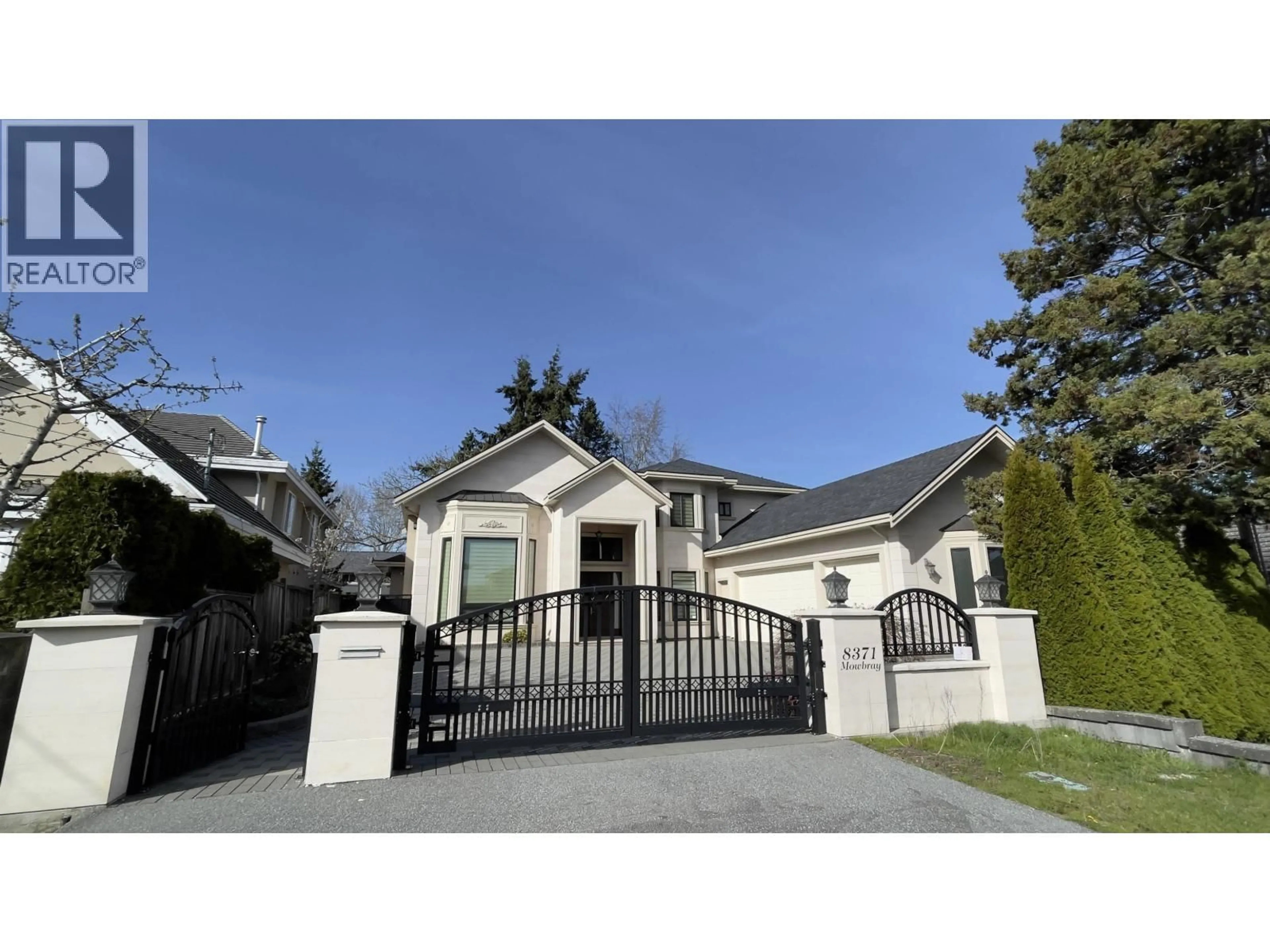 A pic from outside/outdoor area/front of a property/back of a property/a pic from drone, street for 8371 MOWBRAY ROAD, Richmond British Columbia V7A2B8