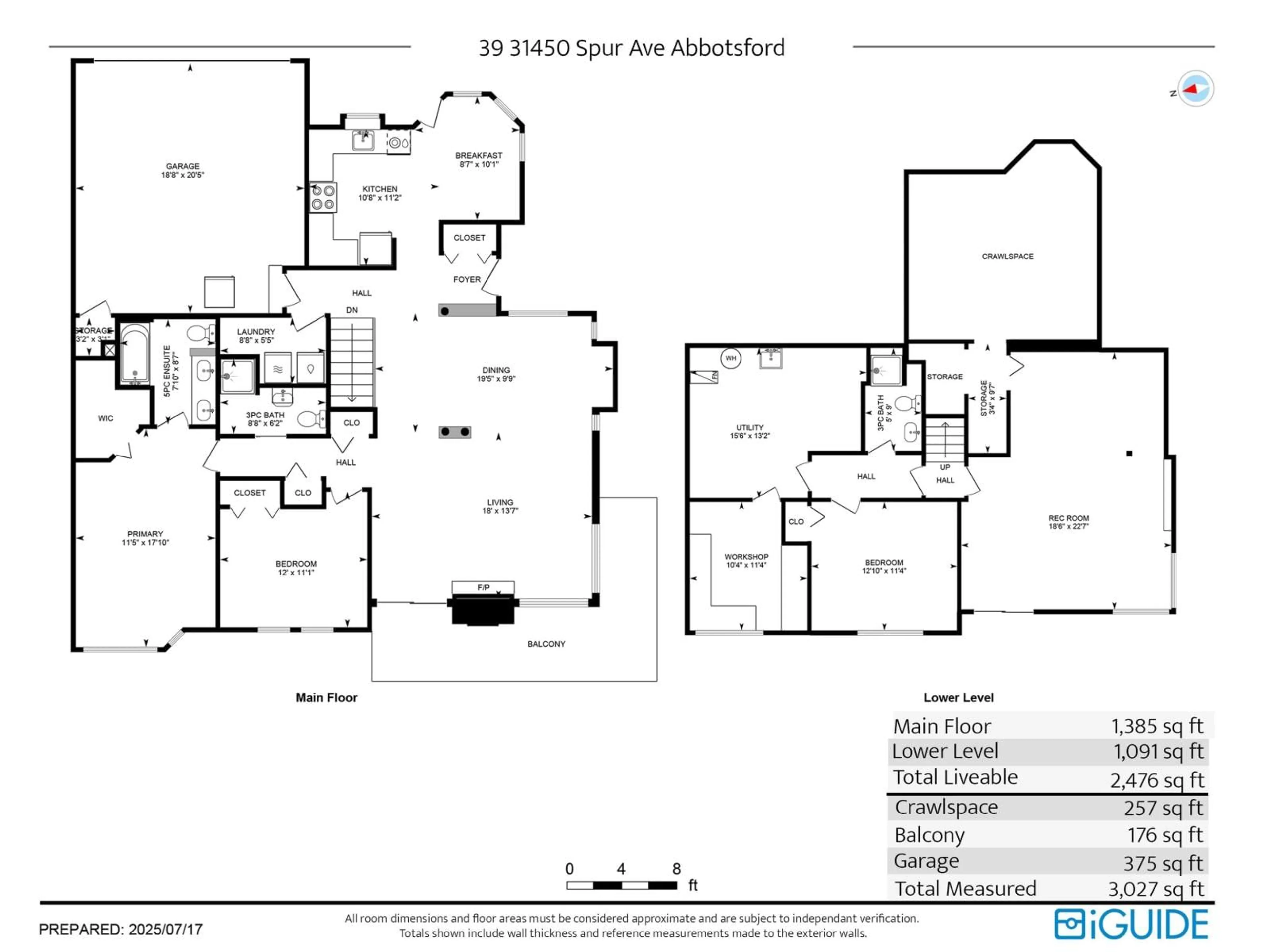 Floor plan for 39 - 31450 SPUR AVENUE, Abbotsford British Columbia V2T5M3