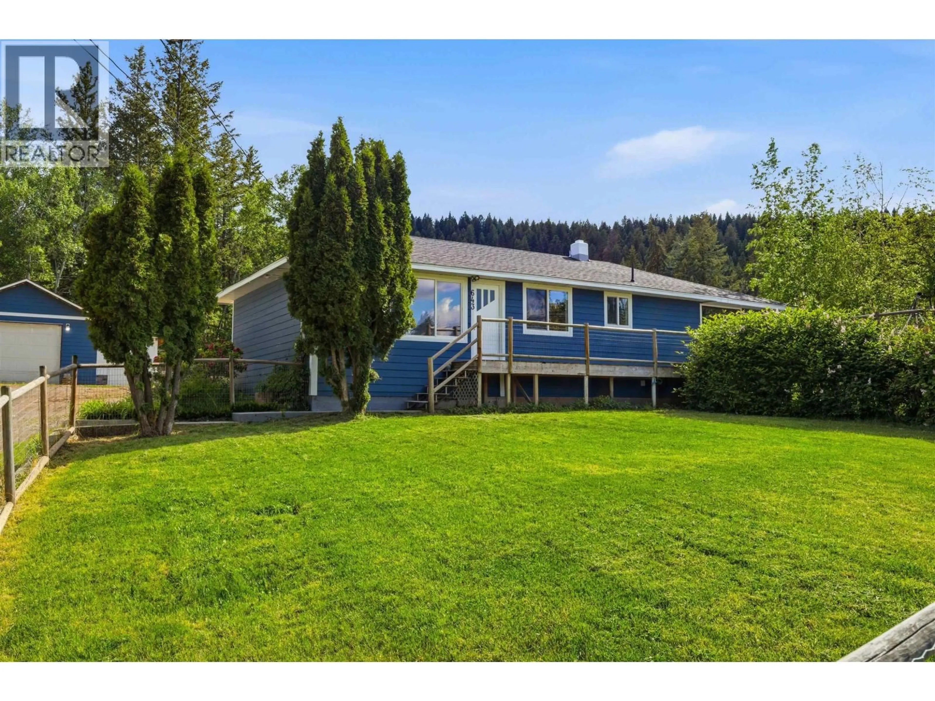 A pic from outside/outdoor area/front of a property/back of a property/a pic from drone, unknown for 643 HODGSON ROAD, Esler / Dog Creek British Columbia V2G3P8