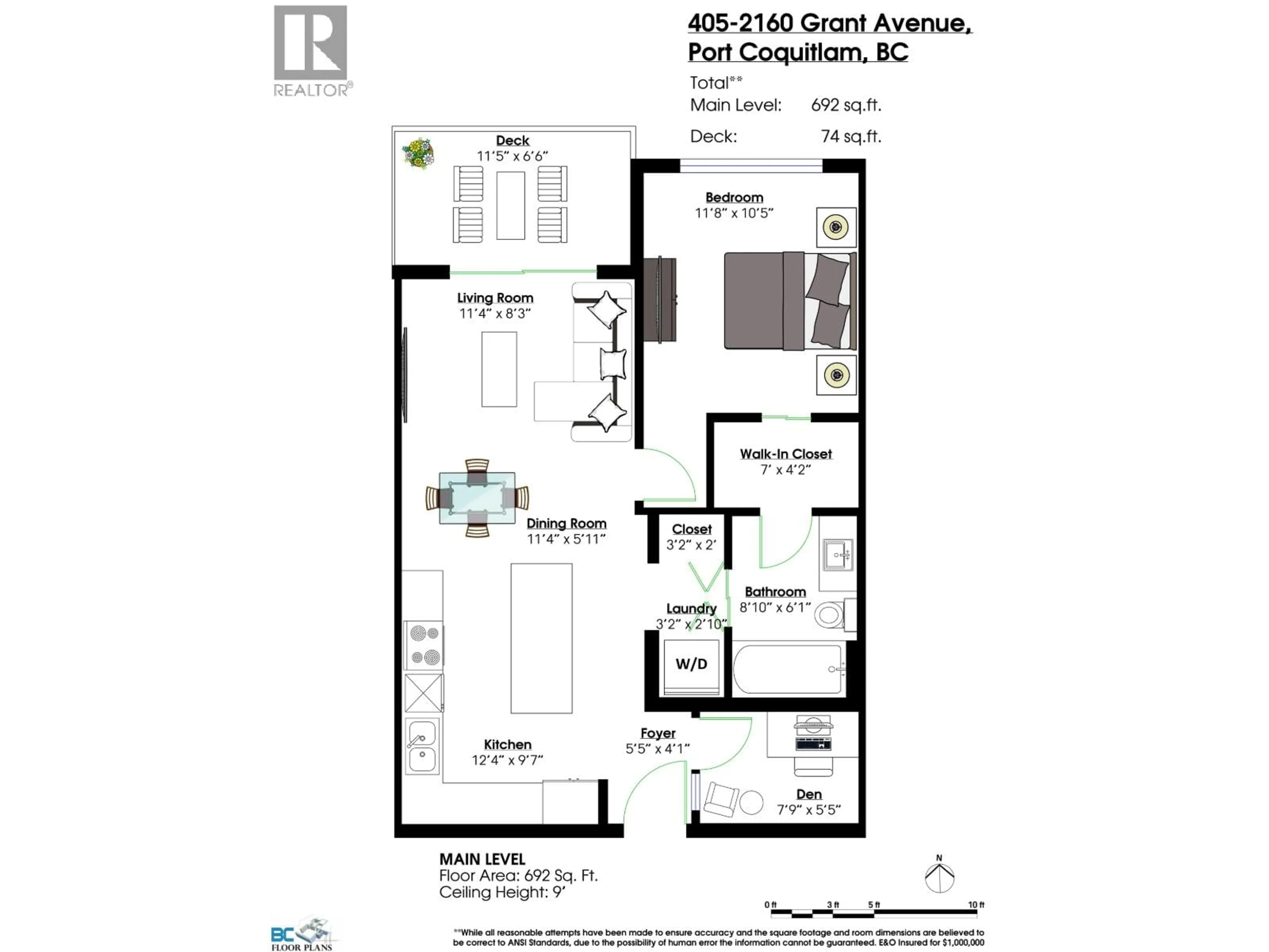 Floor plan for 405 - 2160 GRANT AVENUE, Port Coquitlam British Columbia V3B0T3