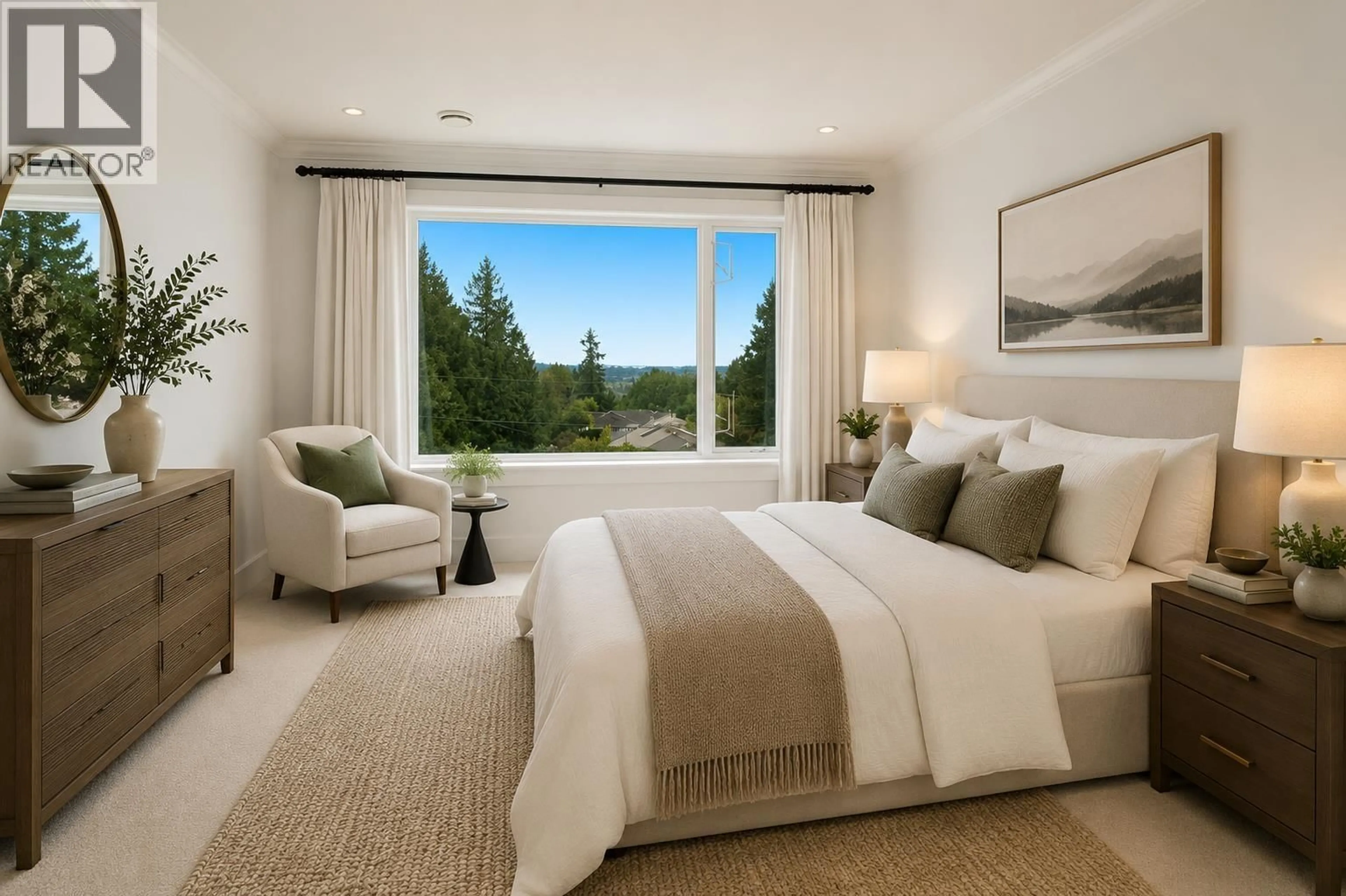 Bedroom with bed, carpet floor for 6591 SUMAS DRIVE, Burnaby British Columbia V5B2V1
