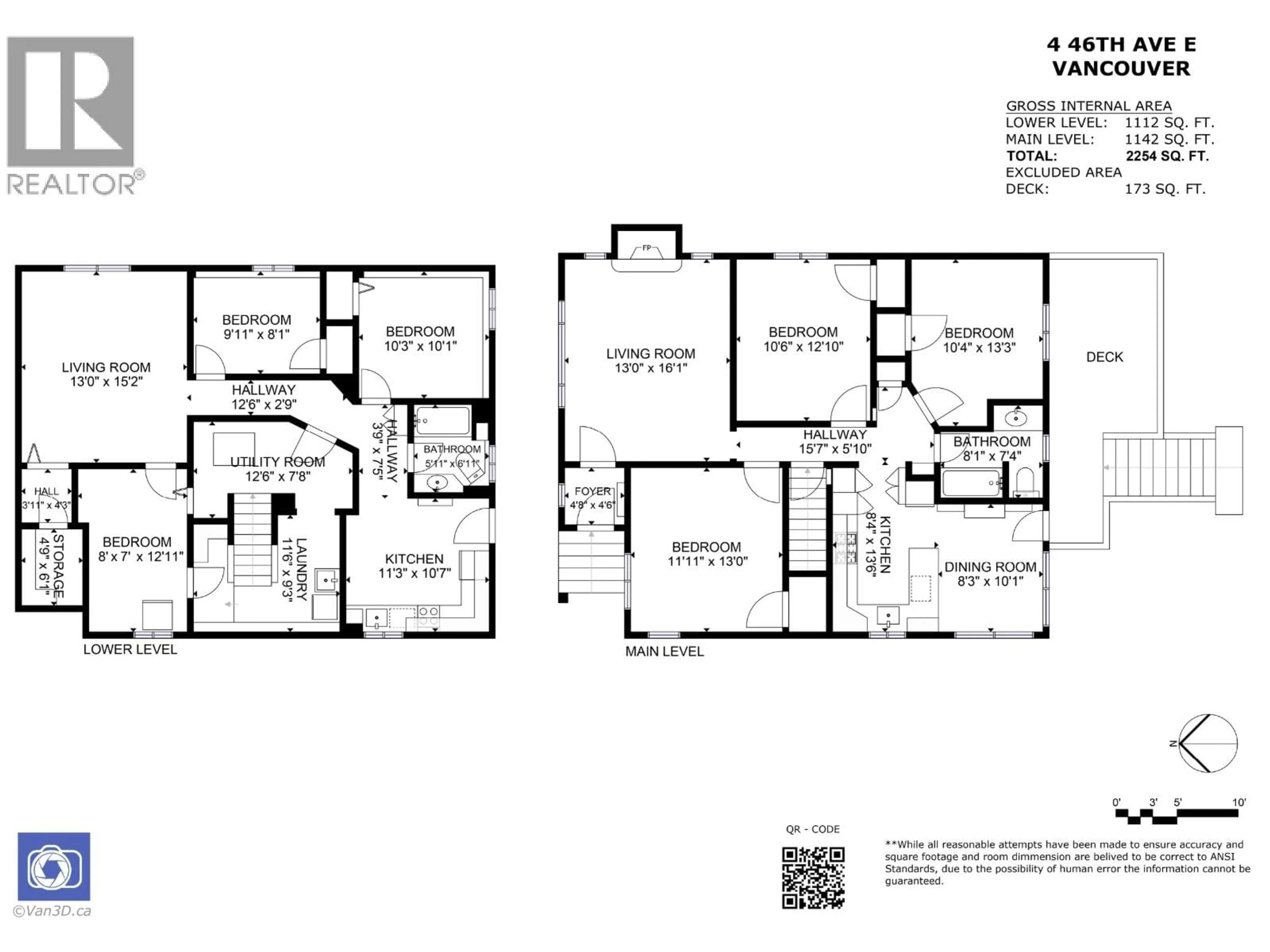 Floor plan for 4 46TH AVENUE, Vancouver British Columbia V5W1Z1