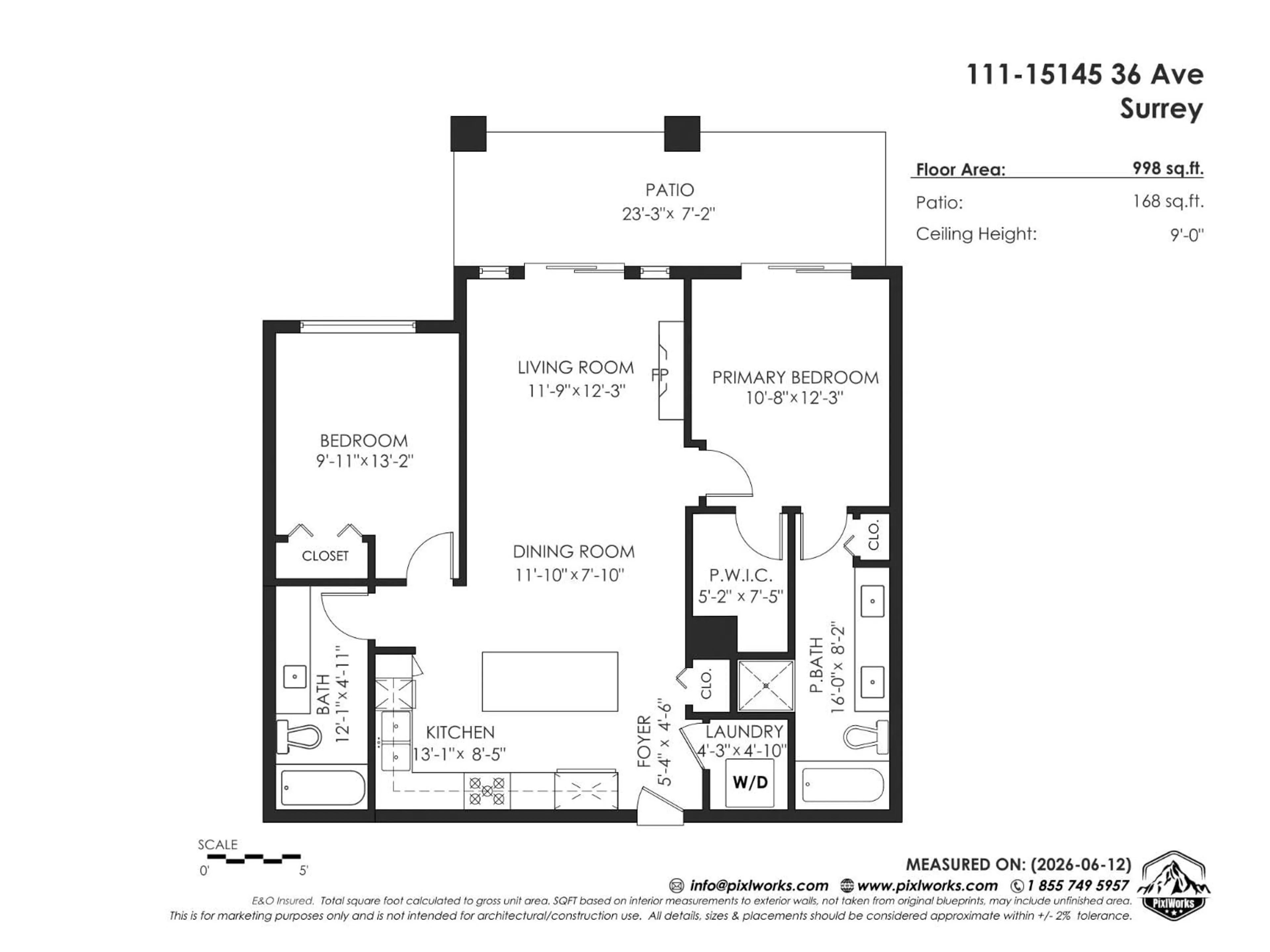Floor plan for 111 - 15145 36 AVENUE, Surrey British Columbia V3Z4R3