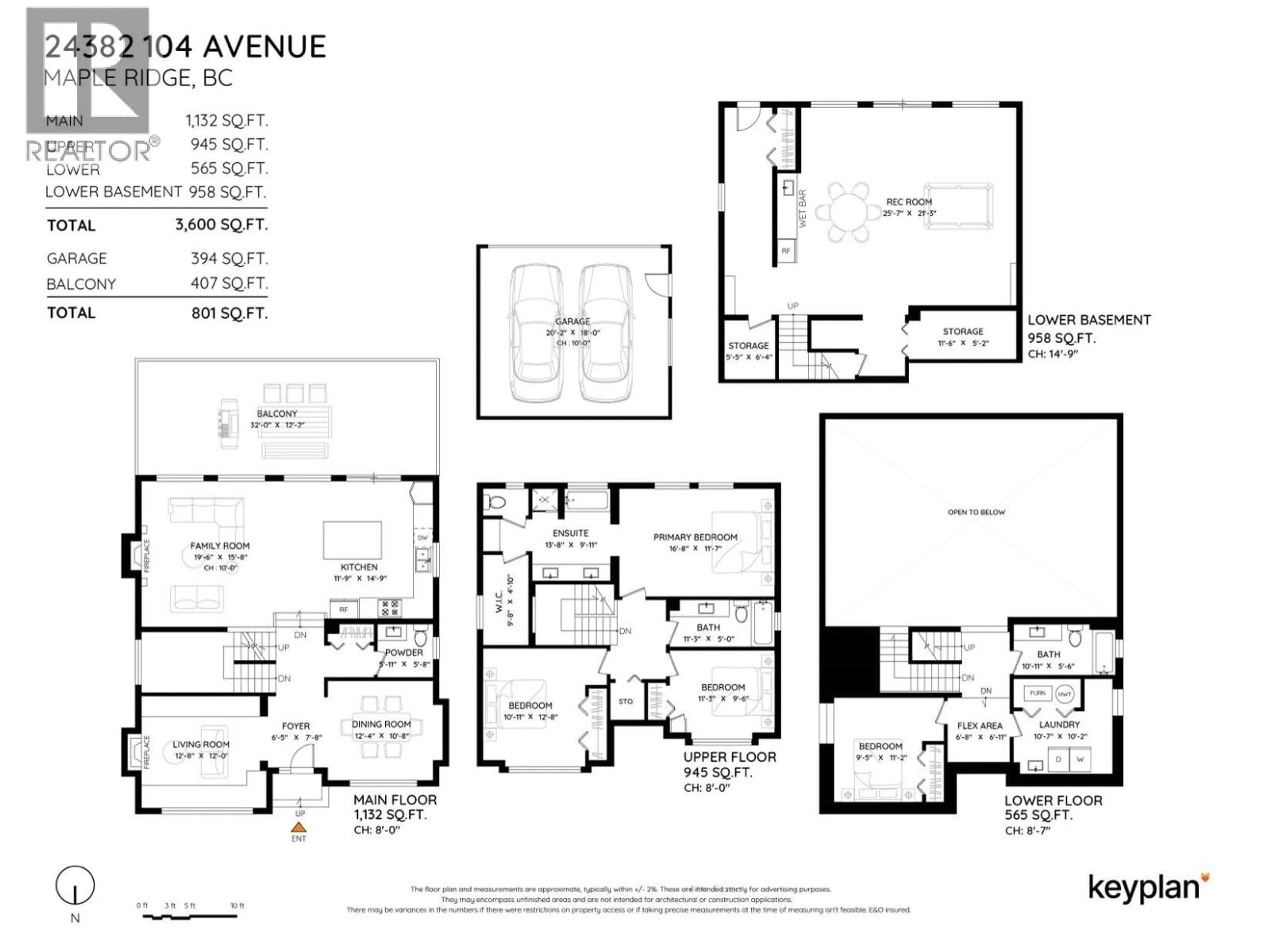 Floor plan for 24382 104 AVENUE, Maple Ridge British Columbia V2W2C4