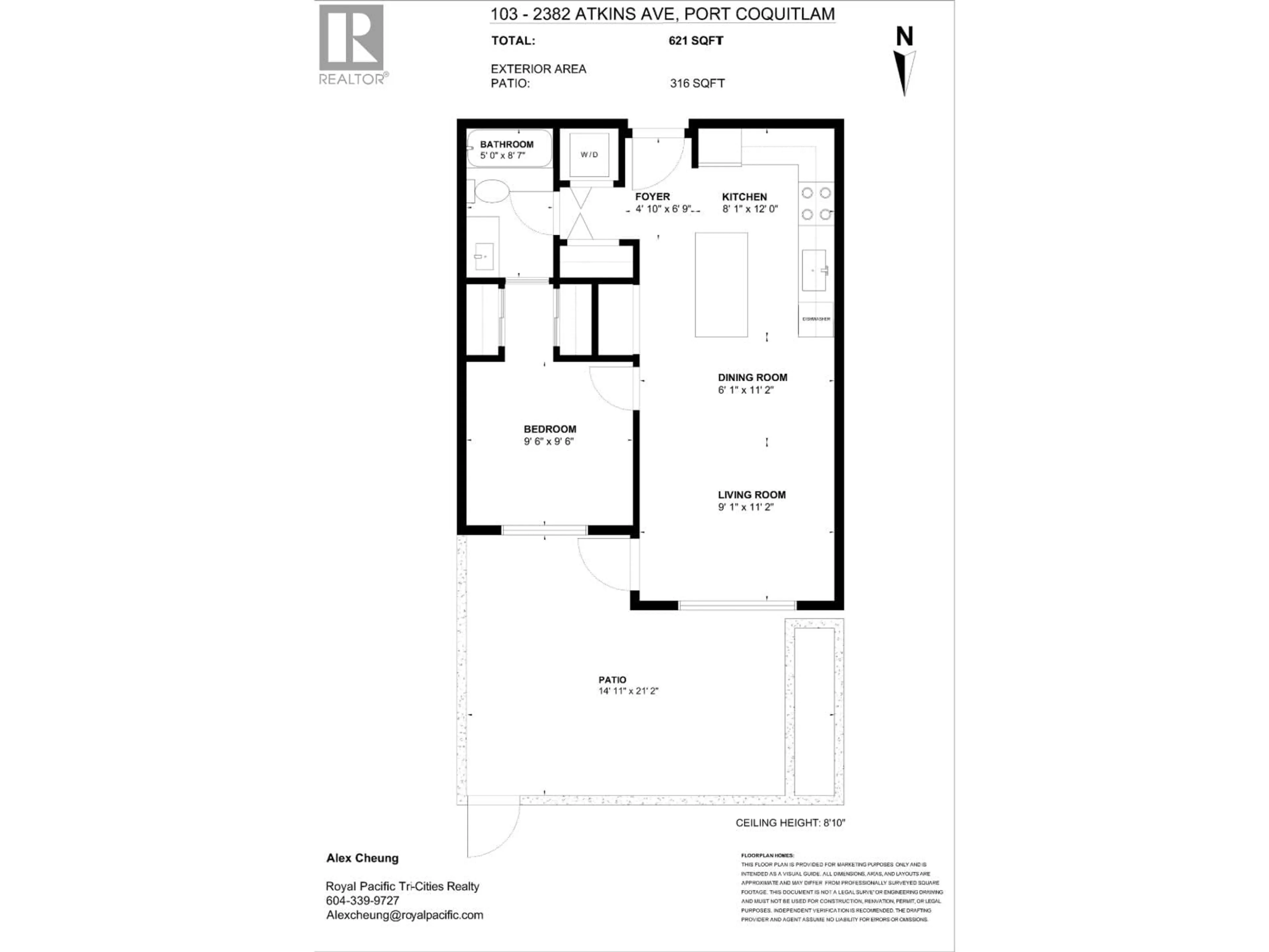 Floor plan for 103 - 2382 ATKINS AVENUE, Port Coquitlam British Columbia V3C0G7
