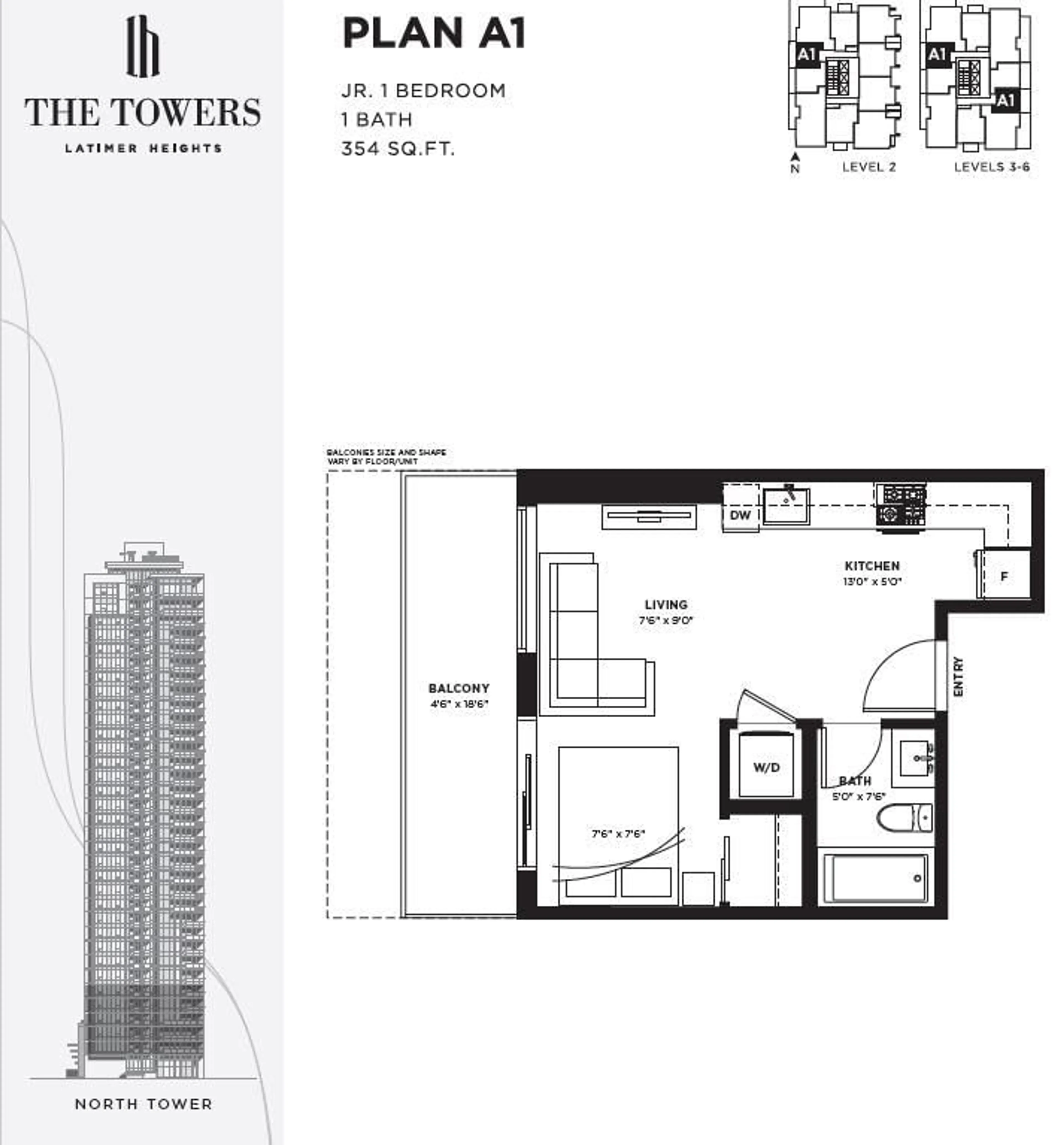 Floor plan for 502 - 8551 201 STREET, Langley British Columbia V2Y3Y5