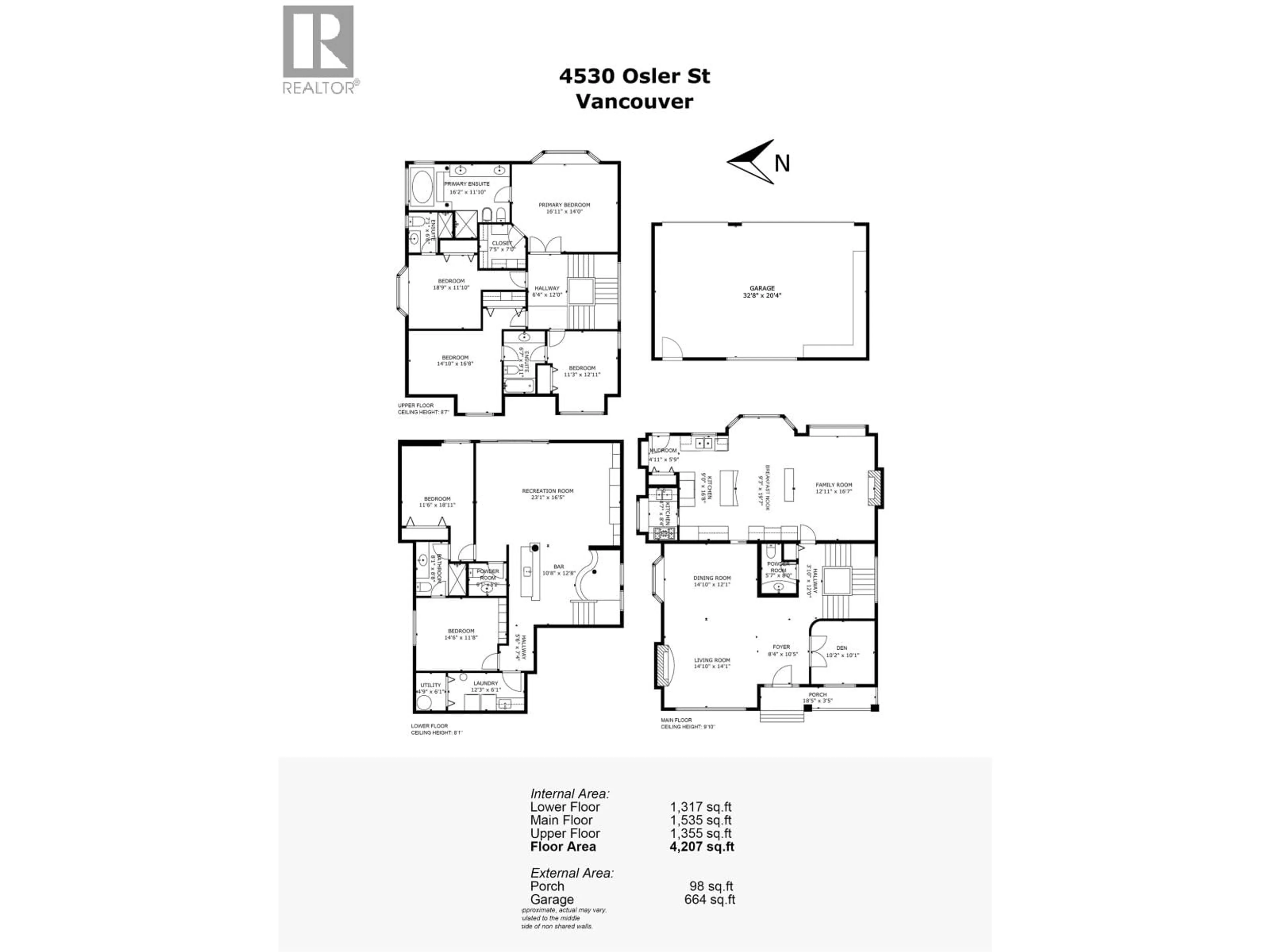 Floor plan for 4530 OSLER STREET, Vancouver British Columbia V6H2Y1