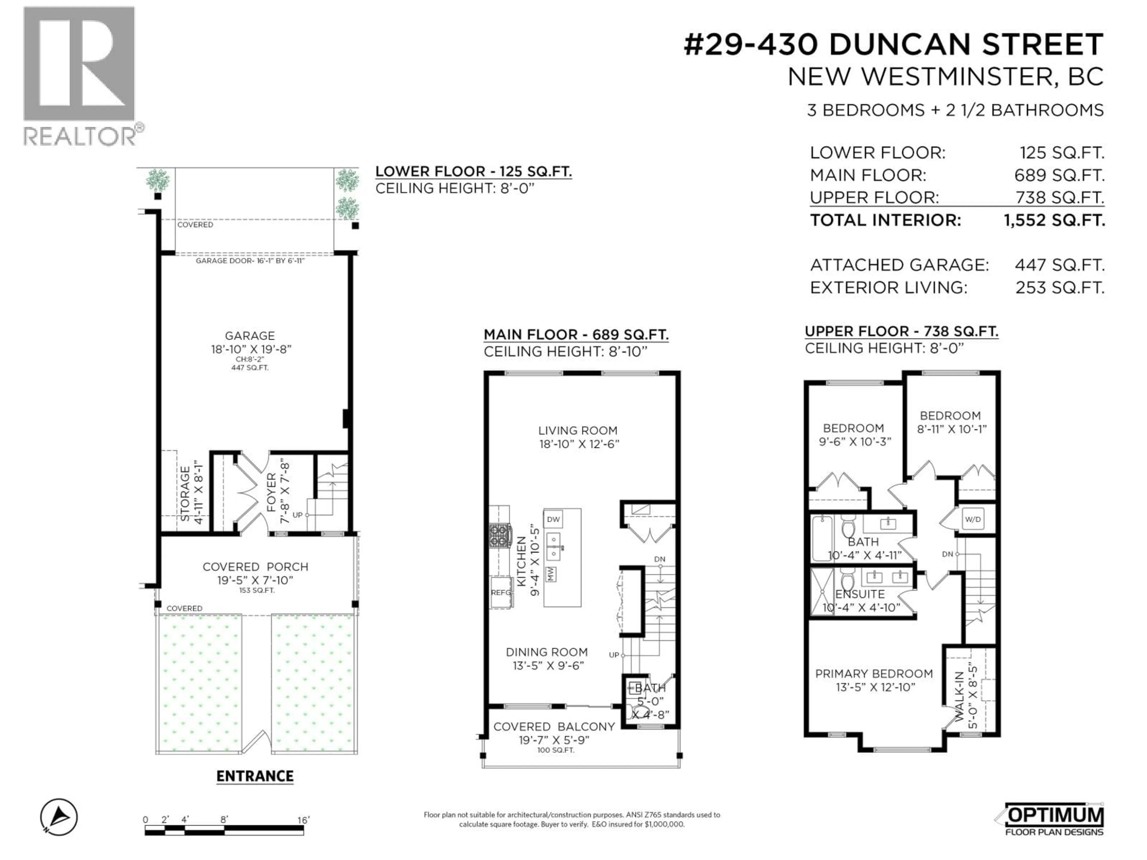 Floor plan for 29 - 430 DUNCAN STREET, New Westminster British Columbia V3M0M2