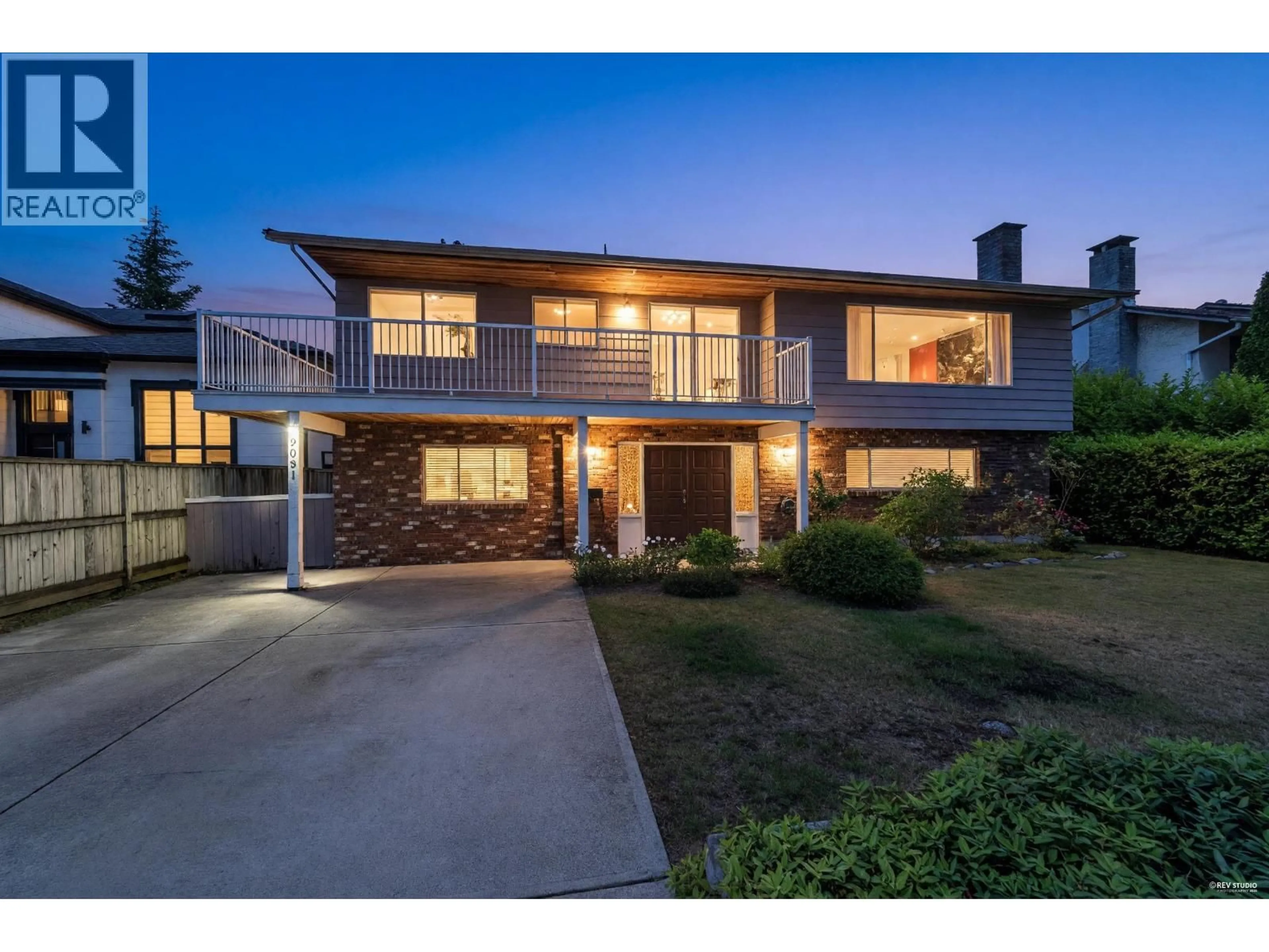 Home with brick exterior material, street for 9091 ASH STREET, Richmond British Columbia V7A2T5