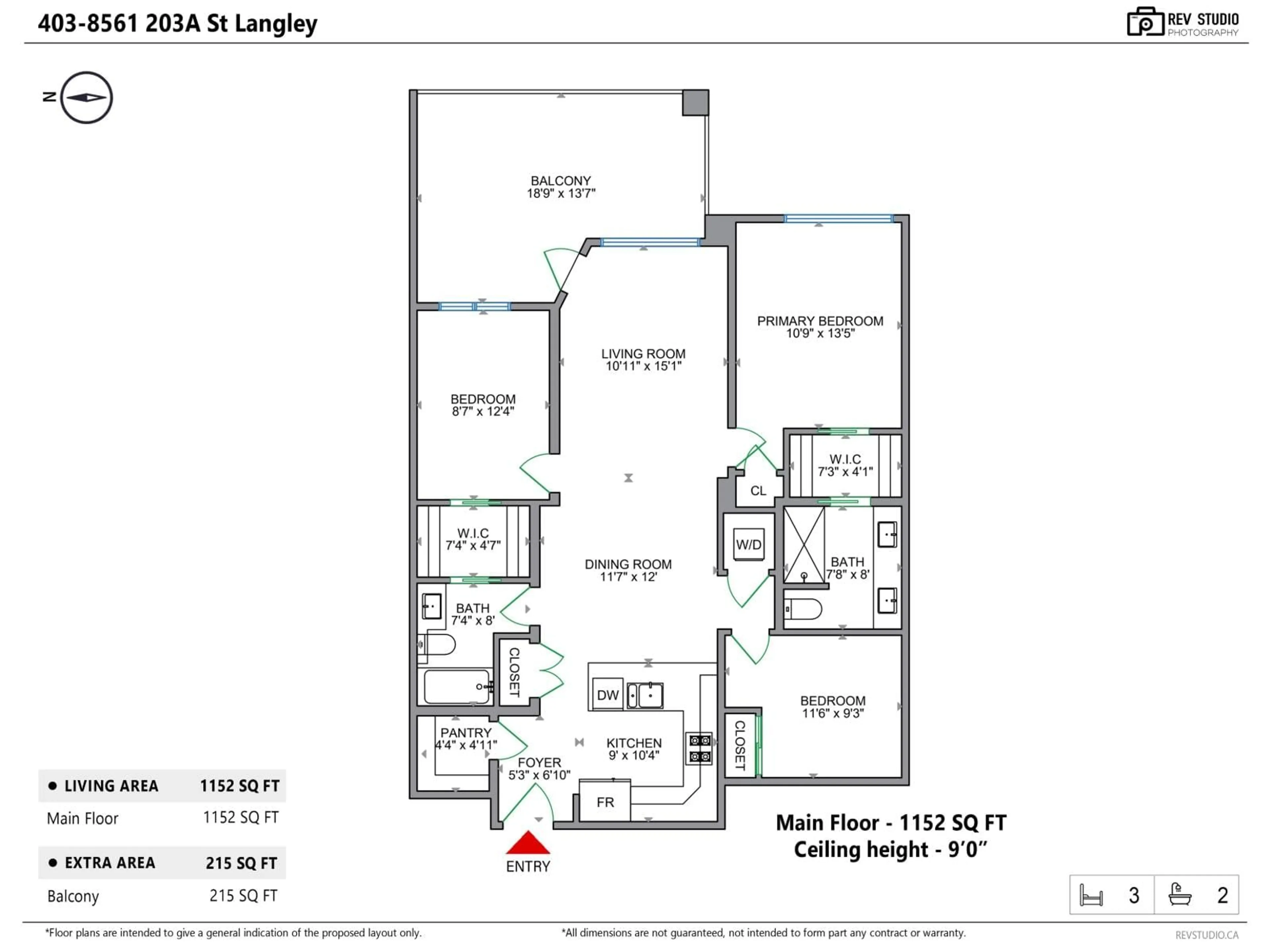 Floor plan for 403 - 8561 203A STREET, Langley British Columbia V2Y3L7