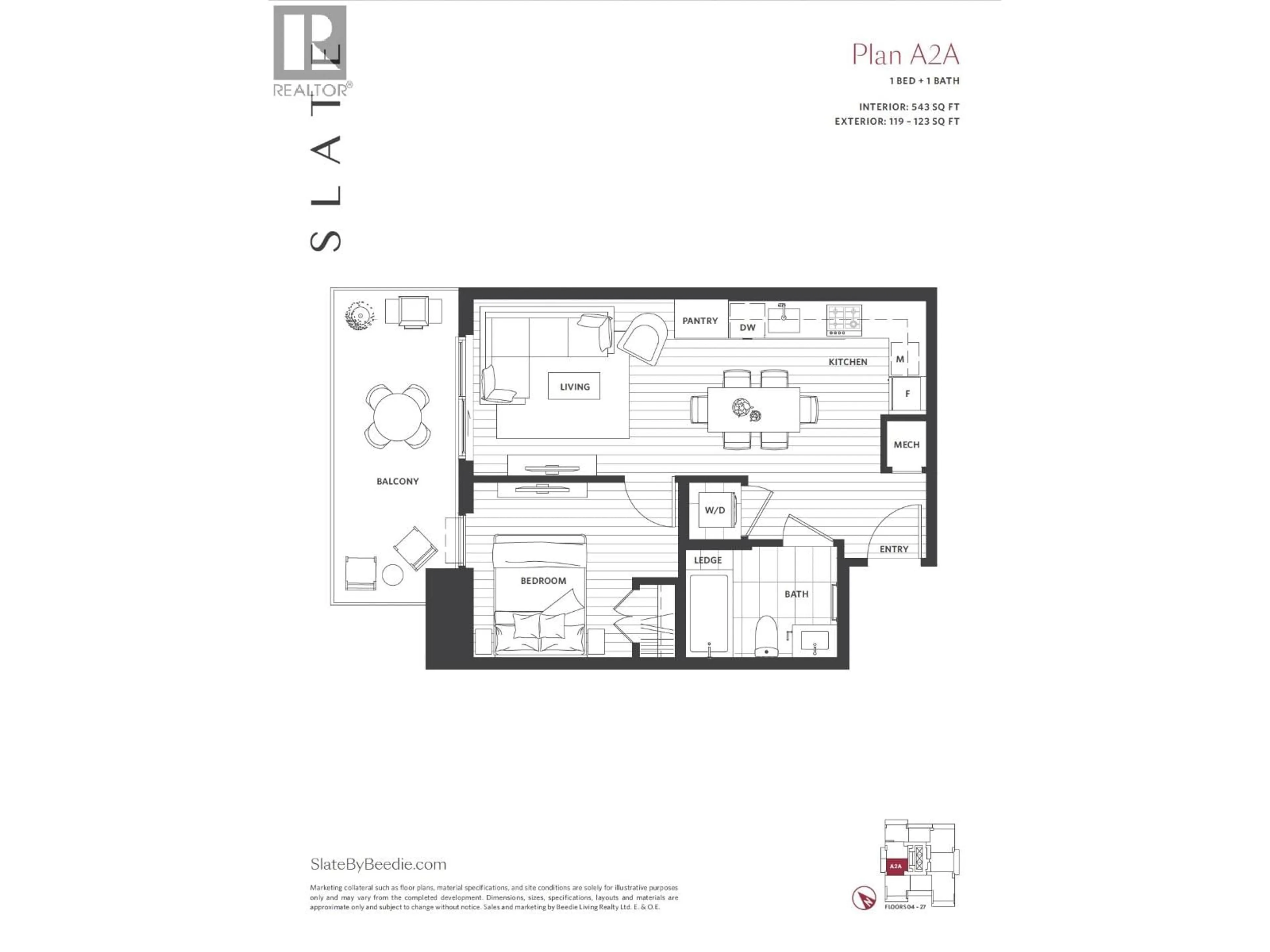 Floor plan for 809 - 2135 SPRINGER AVENUE, Burnaby British Columbia V5B3K4