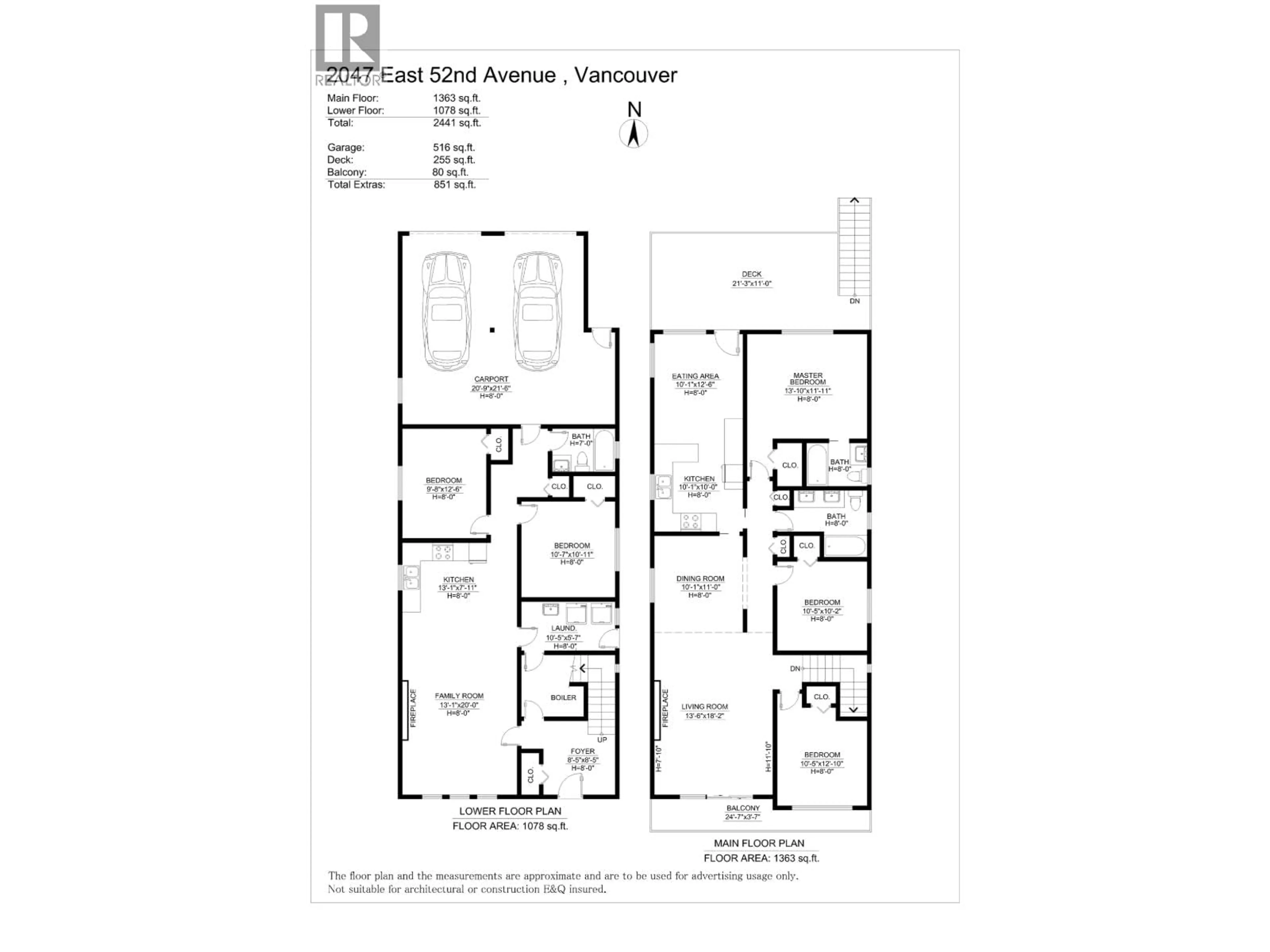 Floor plan for 2047 52ND AVENUE, Vancouver British Columbia V5P1W8
