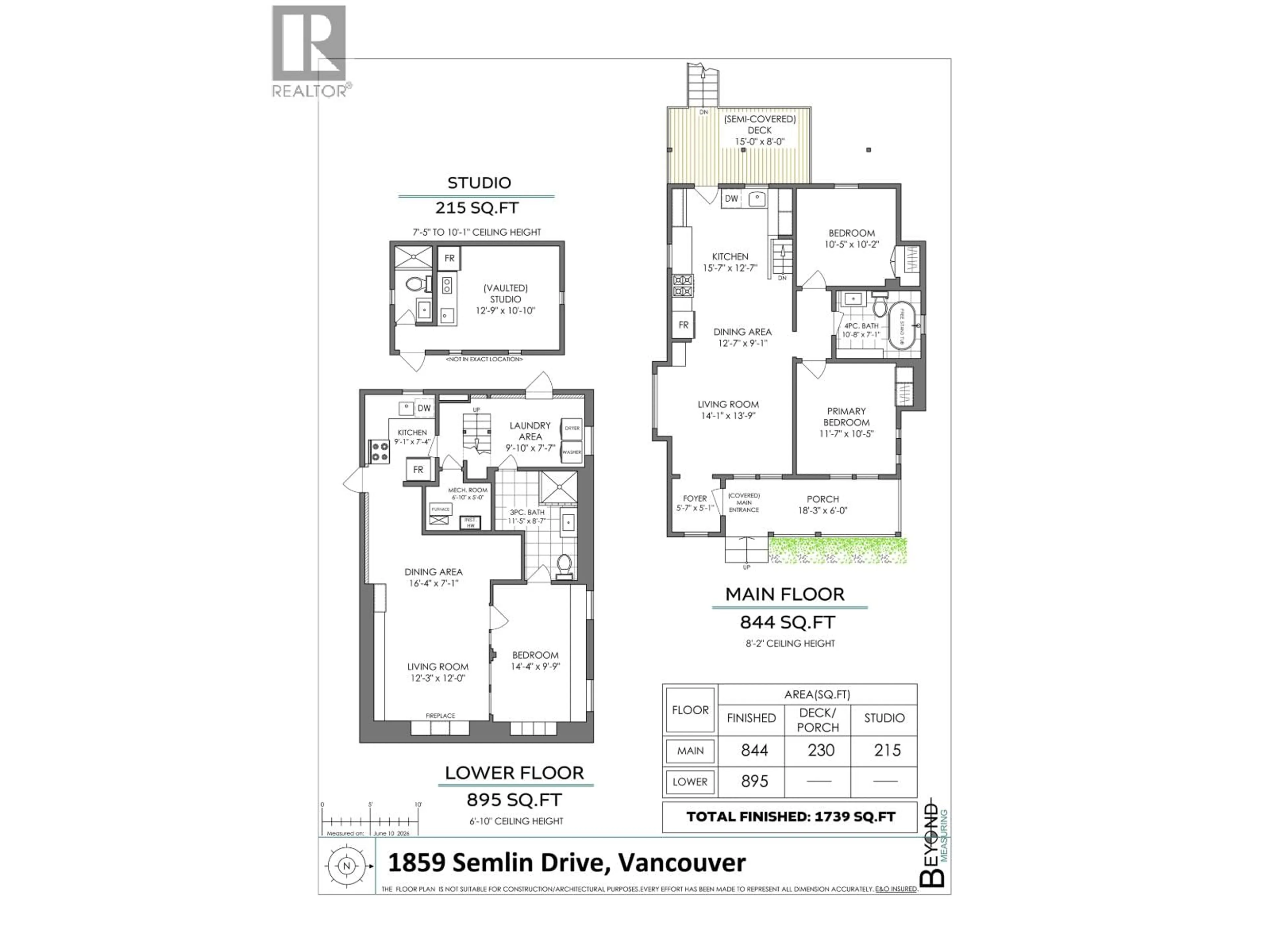 Floor plan for 1859 SEMLIN DRIVE, Vancouver British Columbia V5N4P9