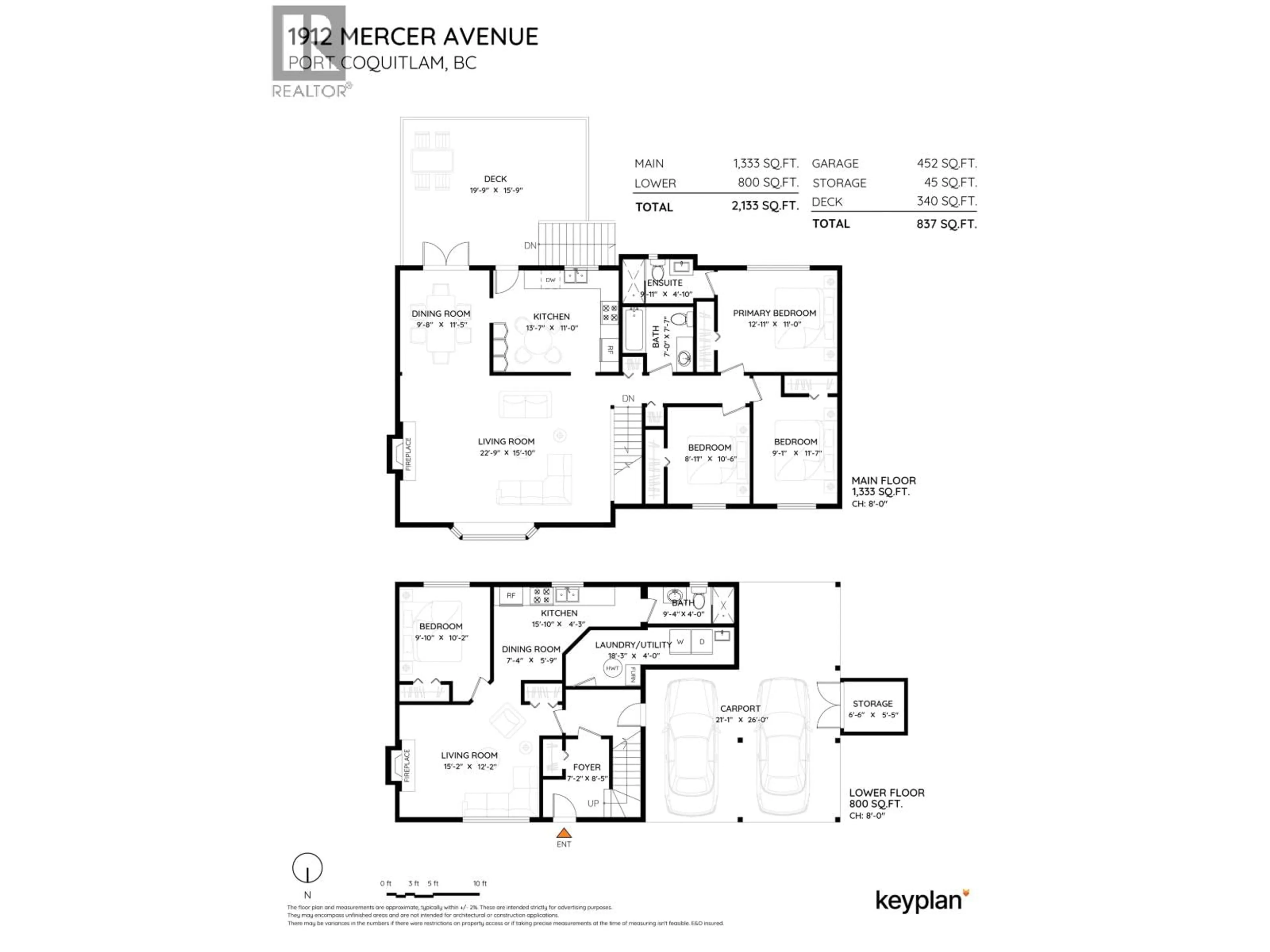 Floor plan for 1912 MERCER AVENUE, Port Coquitlam British Columbia V3C4C8