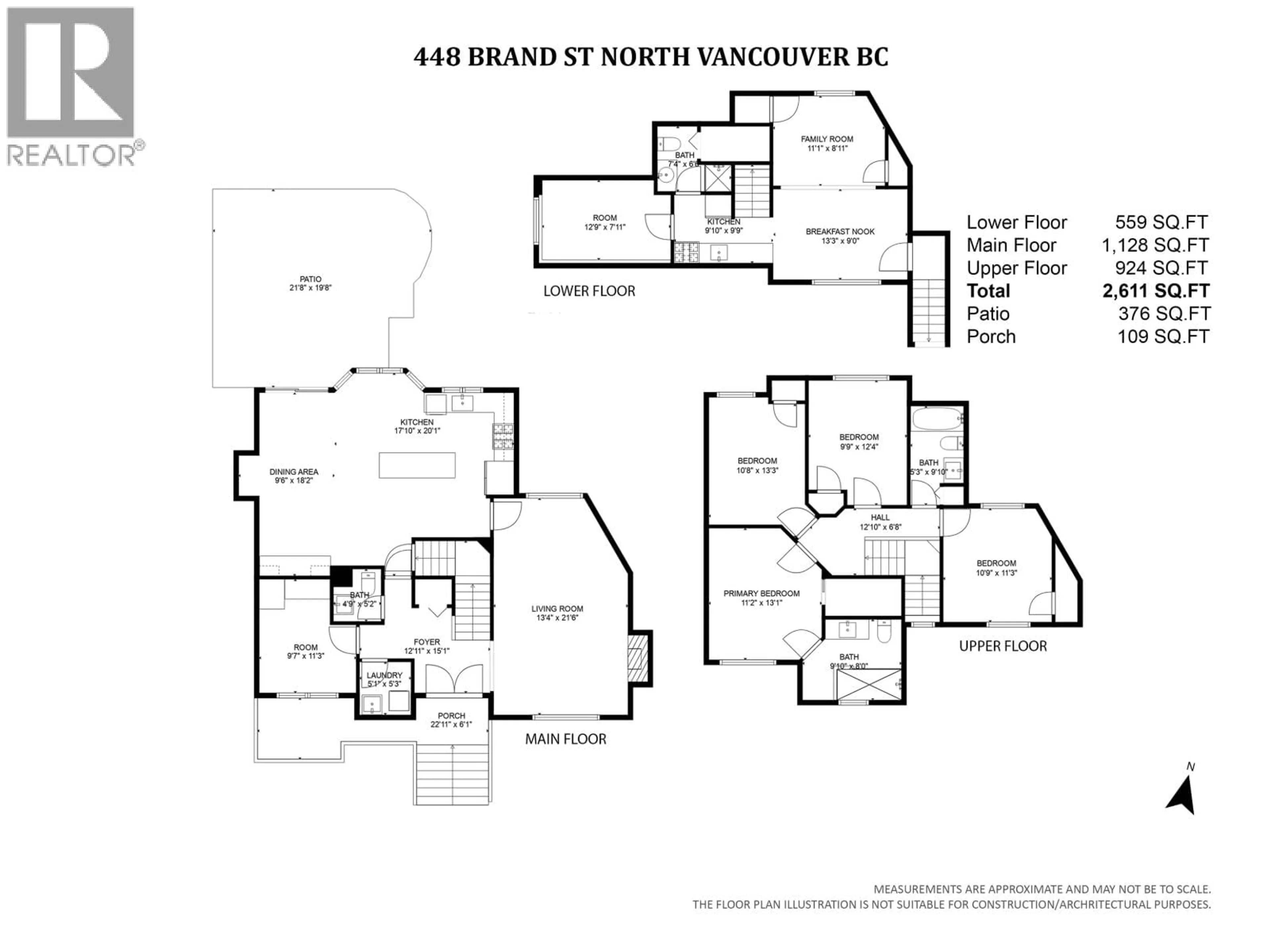 Floor plan for 448 BRAND STREET, North Vancouver British Columbia V7N1G1