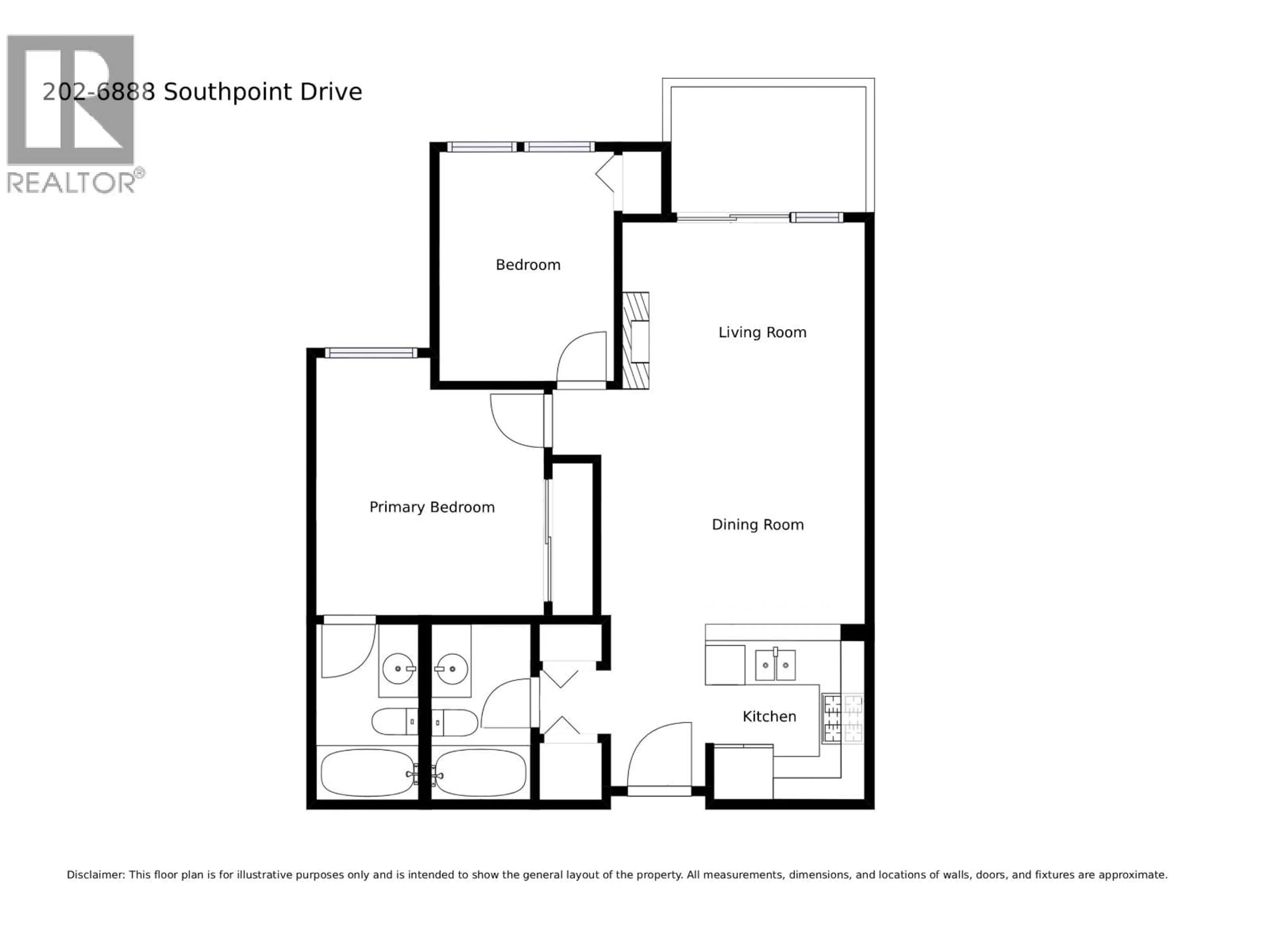 Floor plan for 202 - 6888 SOUTHPOINT DRIVE, Burnaby British Columbia V3N5E3