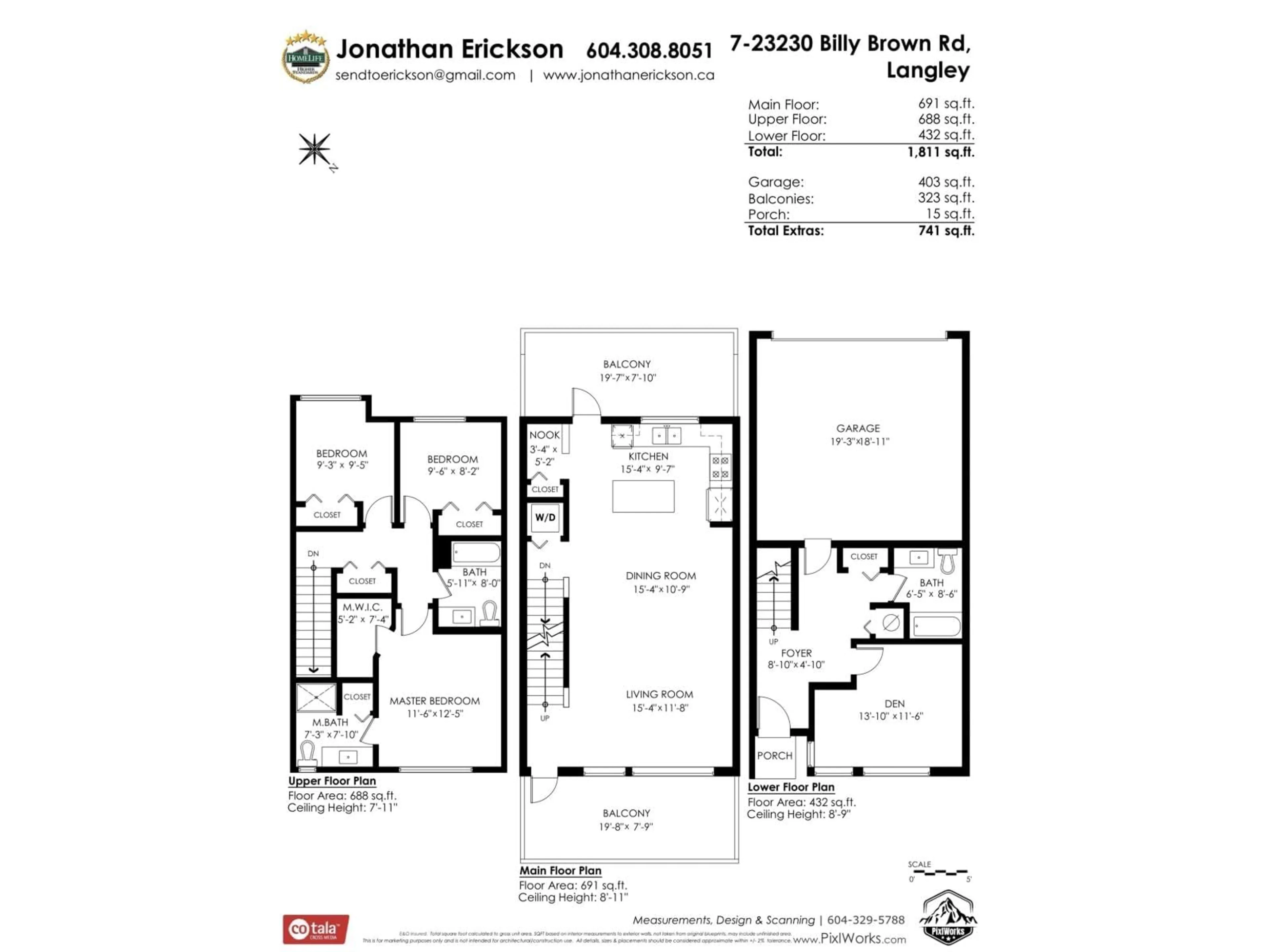Floor plan for 7 - 23230 BILLY BROWN ROAD, Langley British Columbia V1M4G1