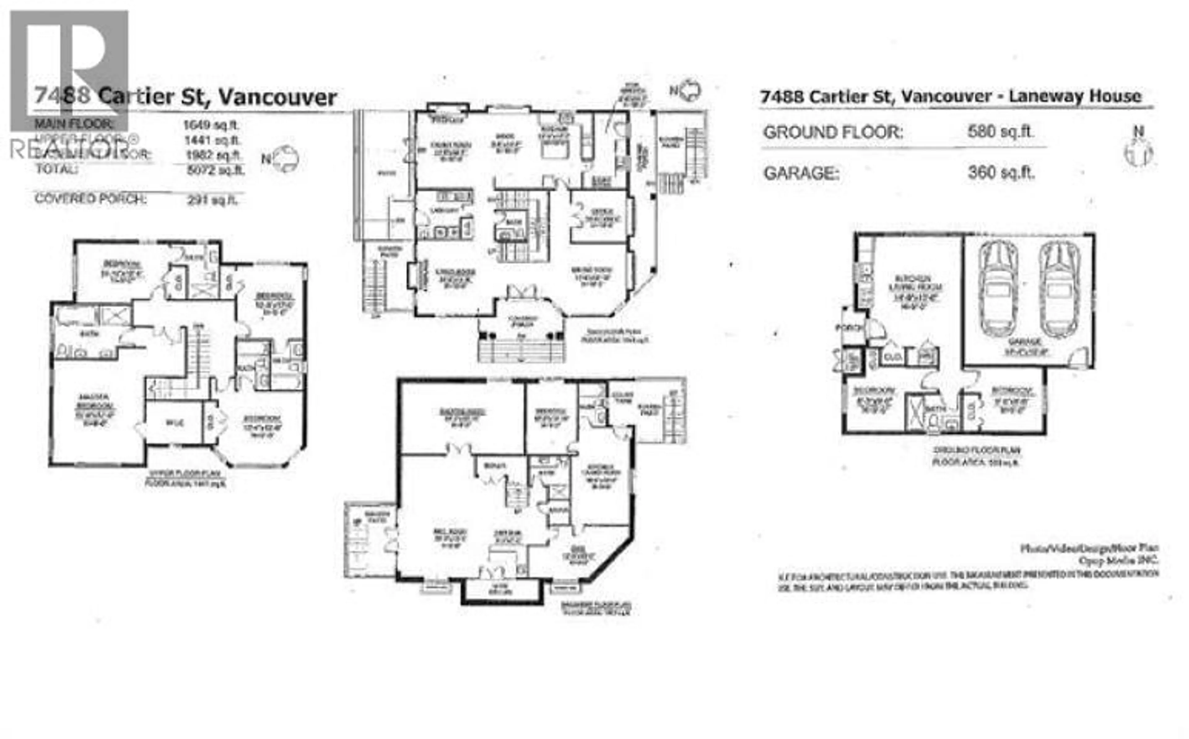 Floor plan for 7488 CARTIER STREET, Vancouver British Columbia V6P0E9