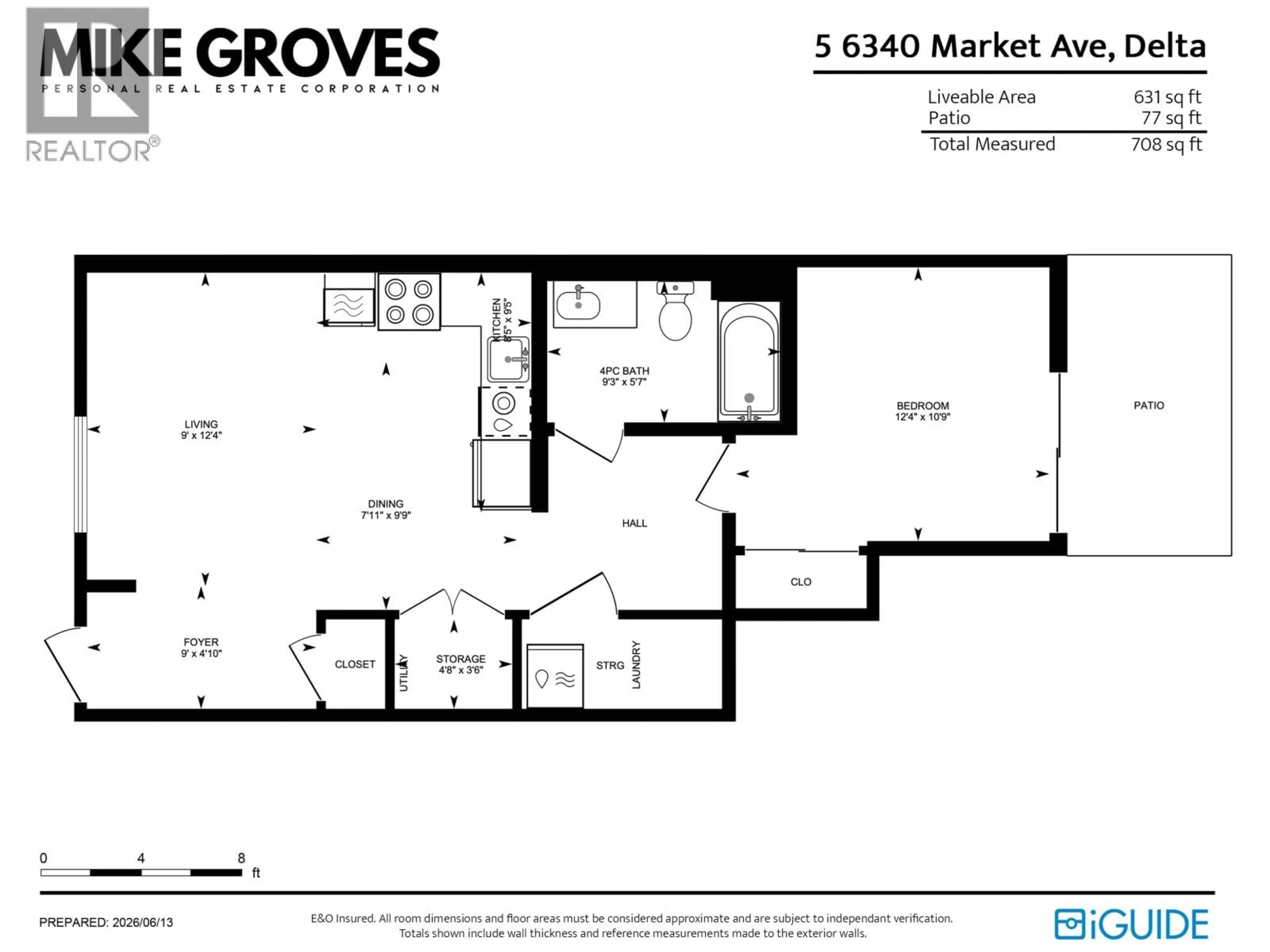 Floor plan for 5 - 6340 MARKET AVENUE, Delta British Columbia V4L0B1