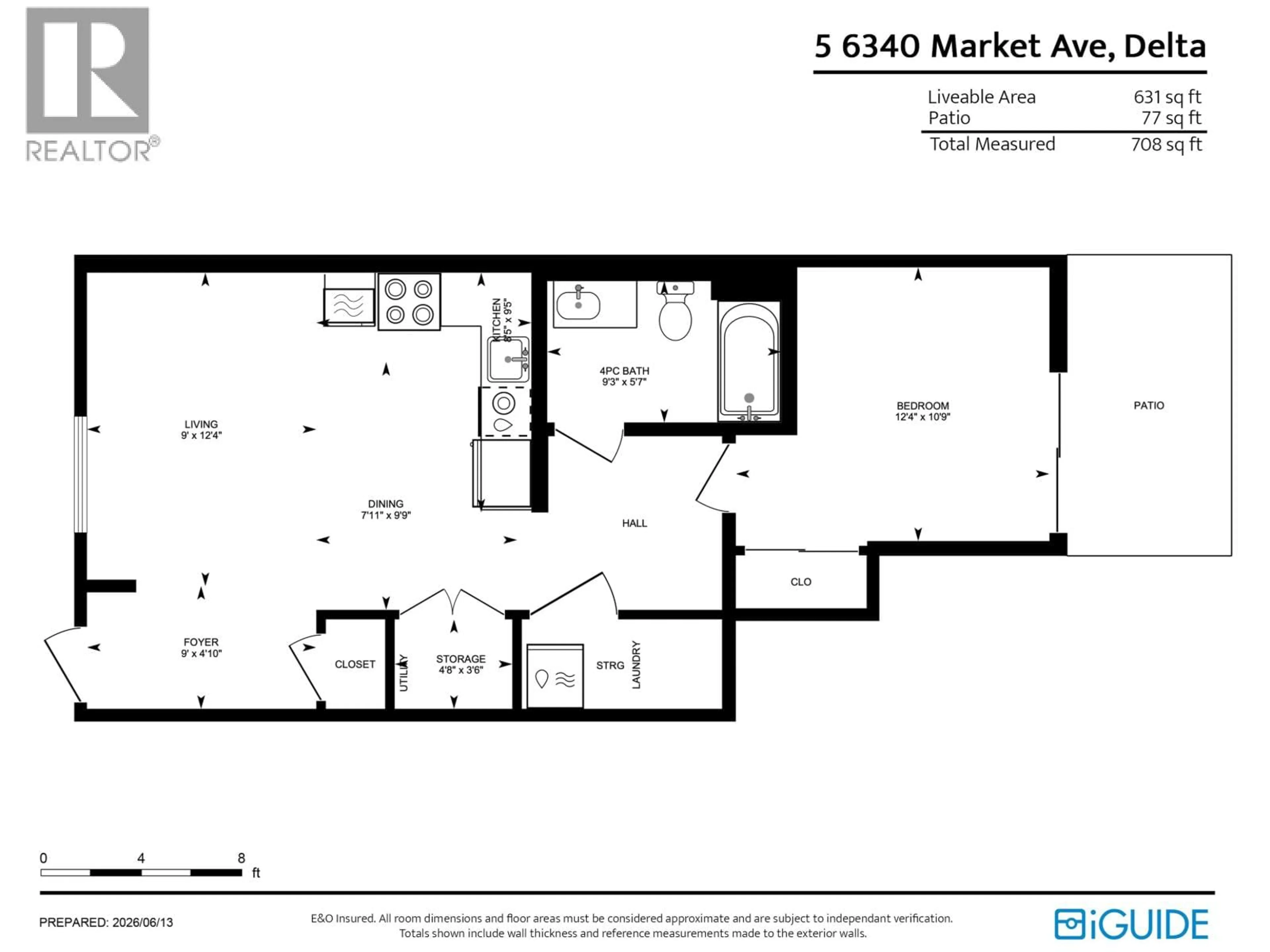 Floor plan for 5 - 6340 MARKET AVENUE, Delta British Columbia V4L0B1