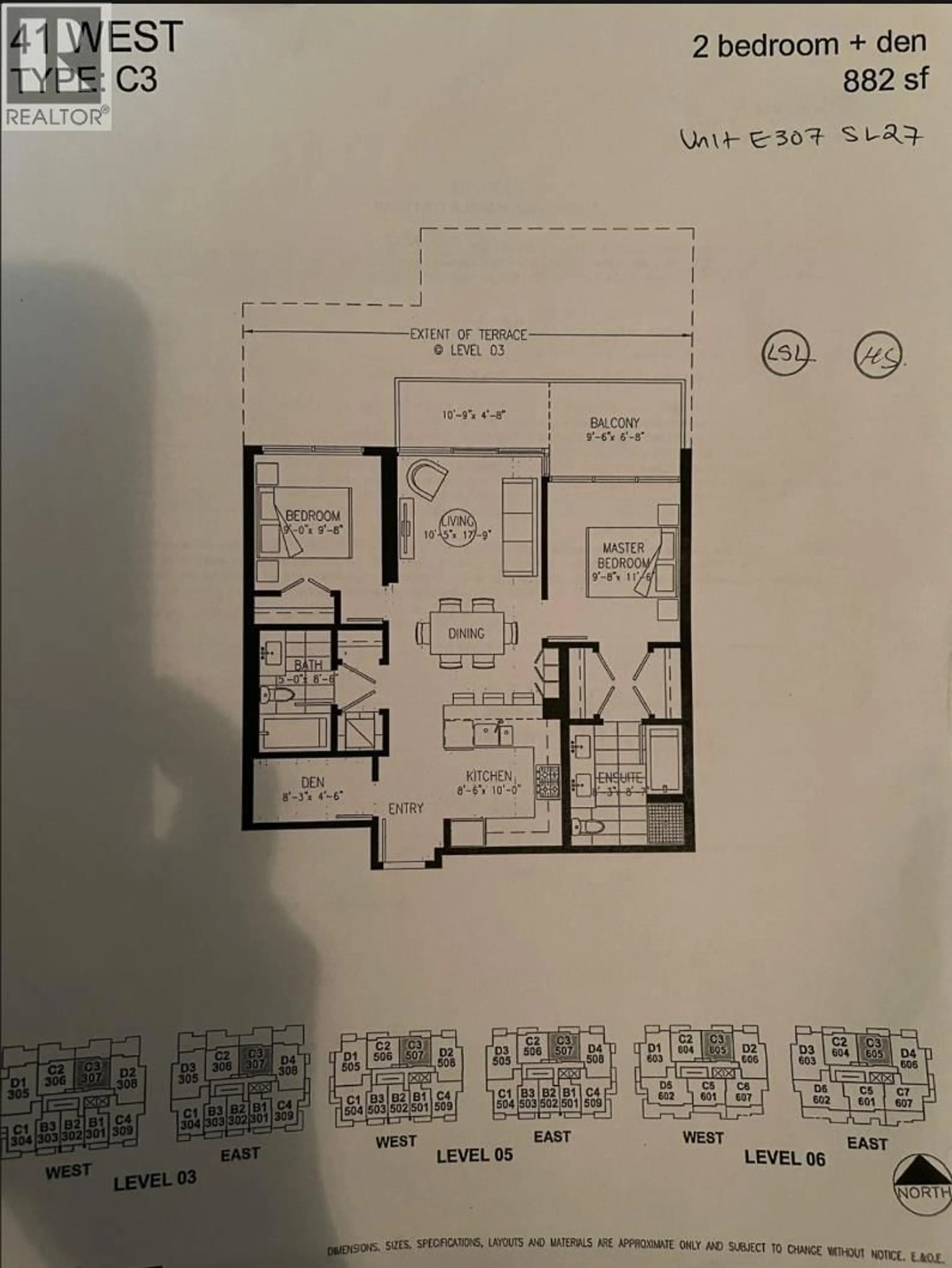 Floor plan for 307 - 655 41ST AVENUE, Vancouver British Columbia V5Z2N1