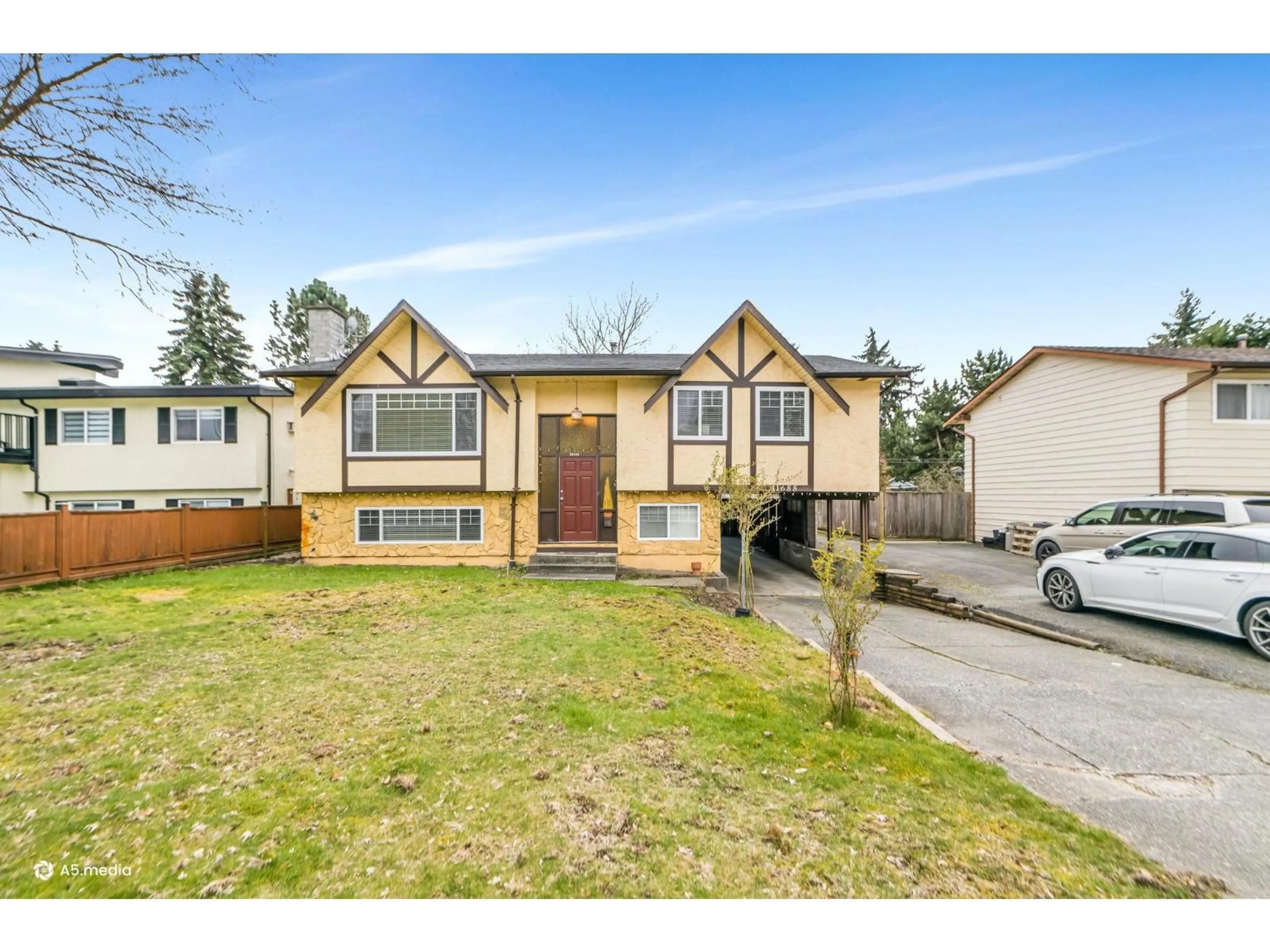 A pic from outside/outdoor area/front of a property/back of a property/a pic from drone, street for 11688 85A AVENUE, Delta British Columbia V4C2V6