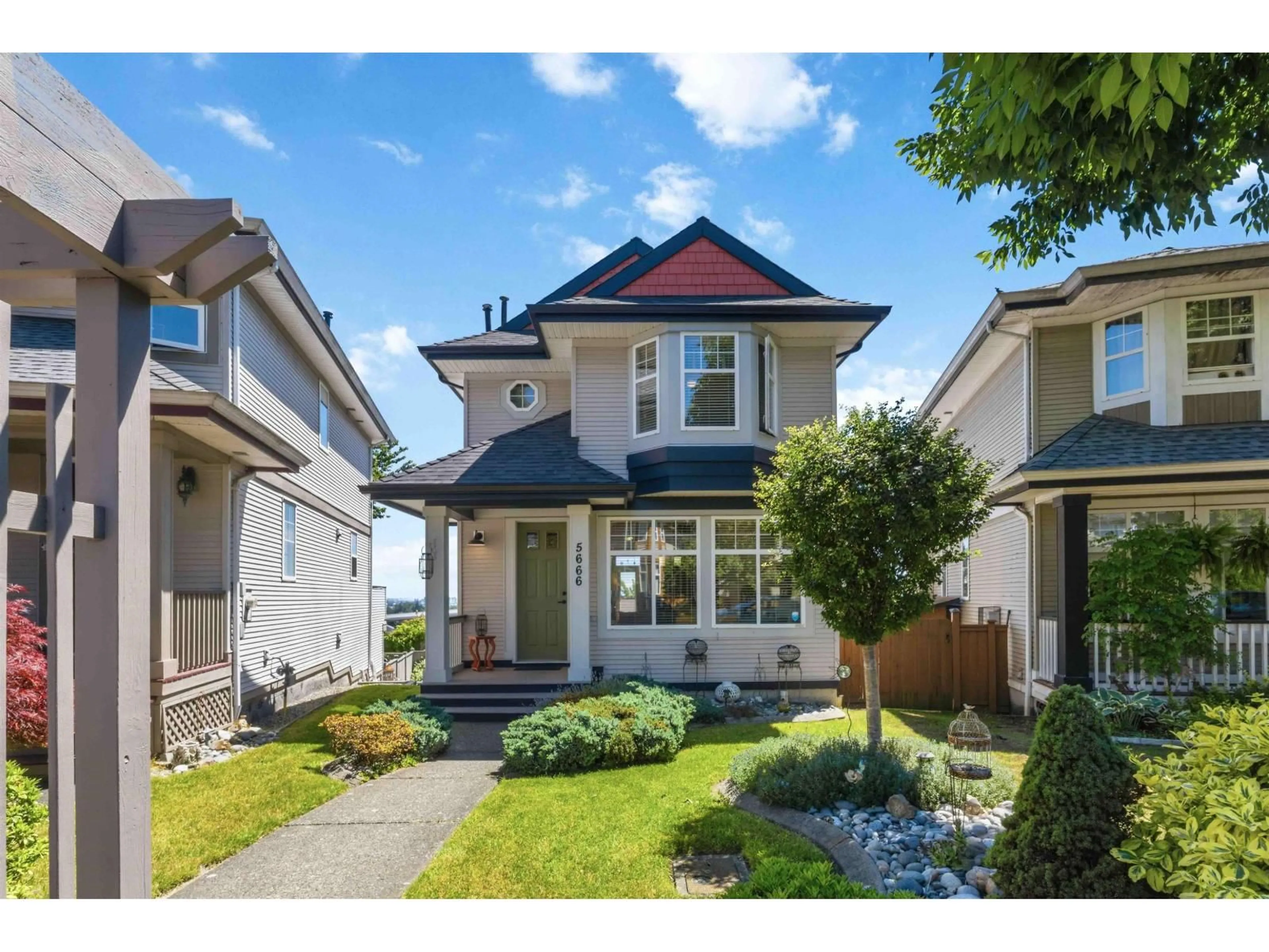 Home with vinyl exterior material, street for 5666 149A STREET, Surrey British Columbia V3S8X1